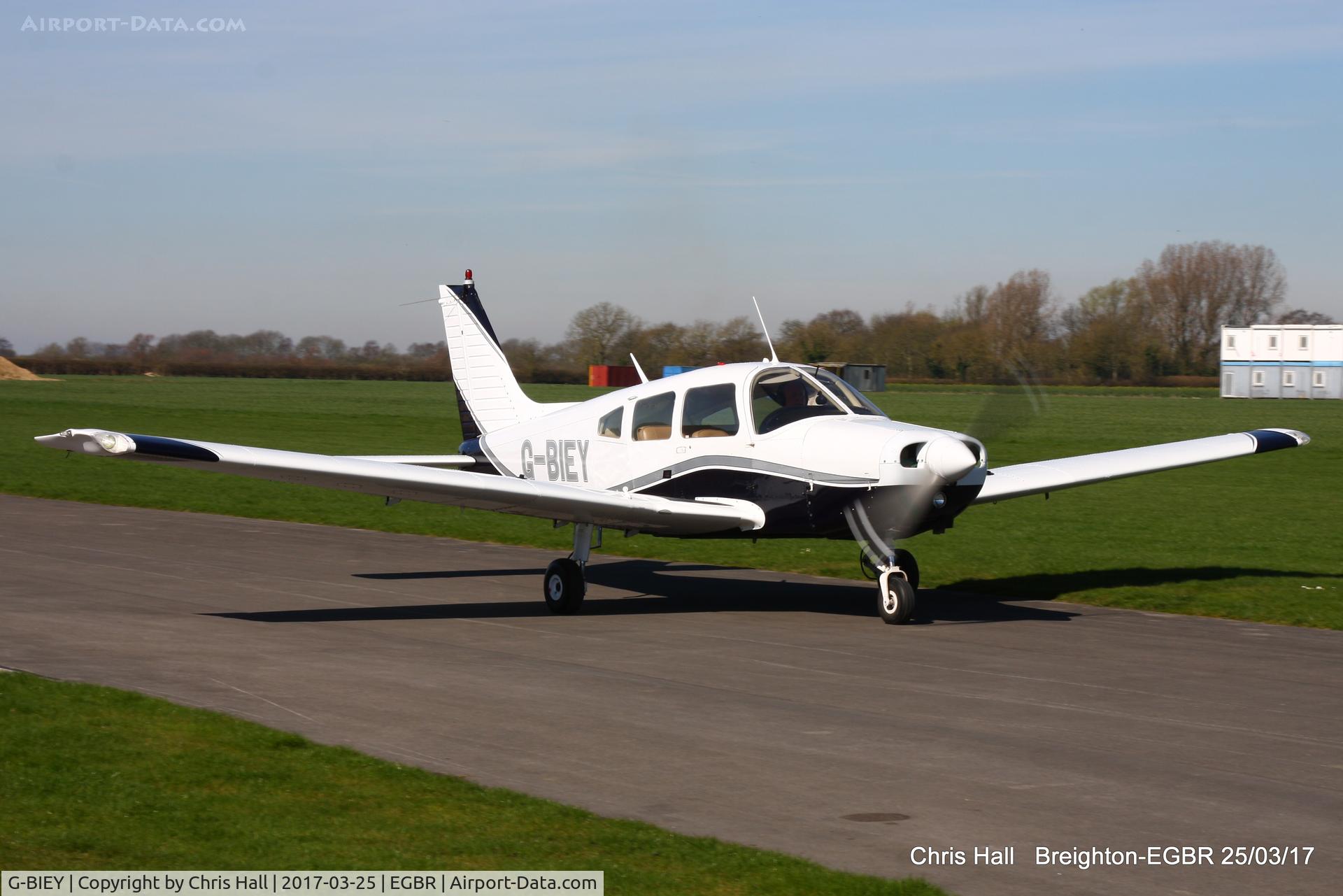 G-BIEY, 1976 Piper PA-28-151 Cherokee Warrior C/N 28-7715213, at Breighton