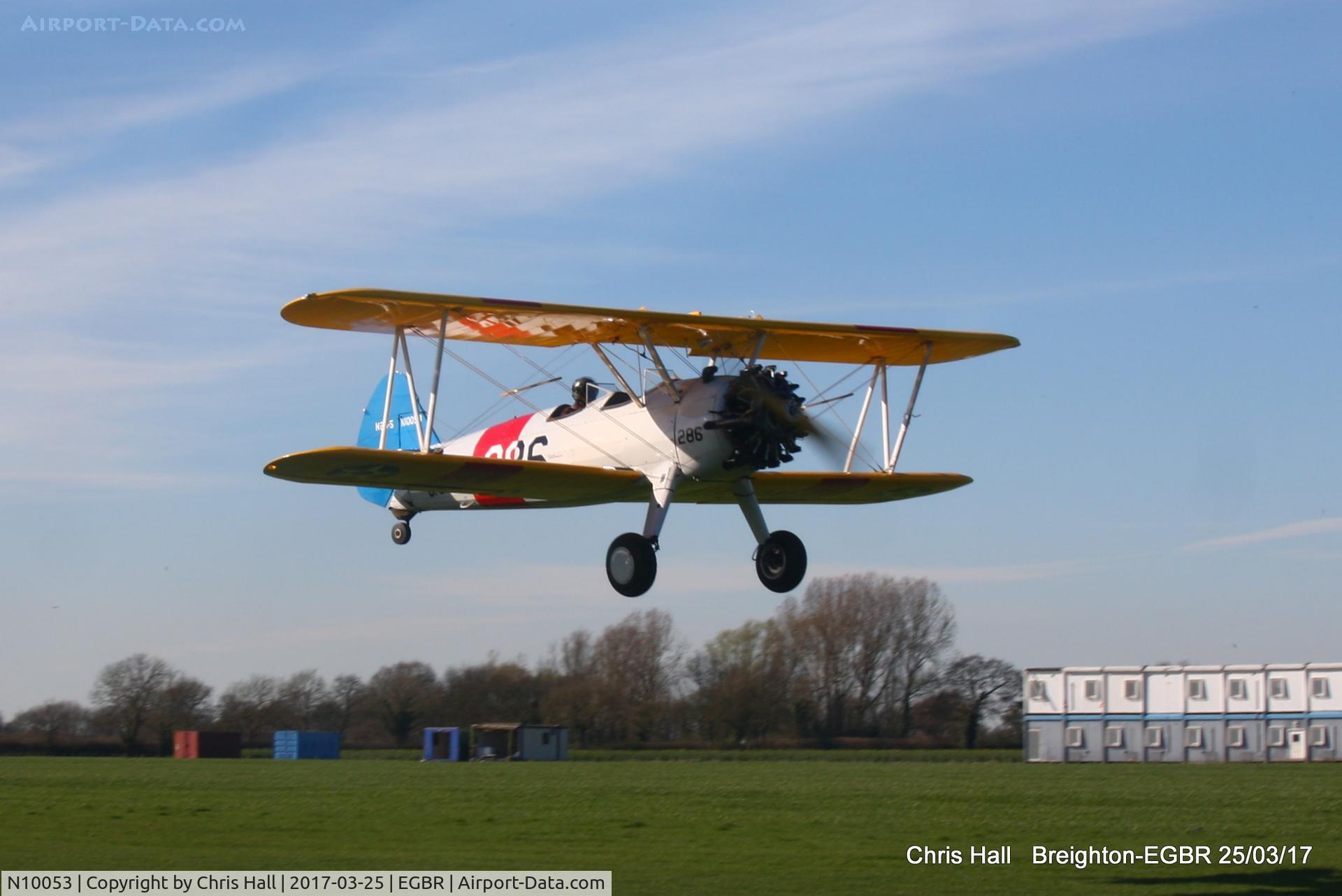 N10053, Boeing A75N1 C/N 75-4986, at Breighton