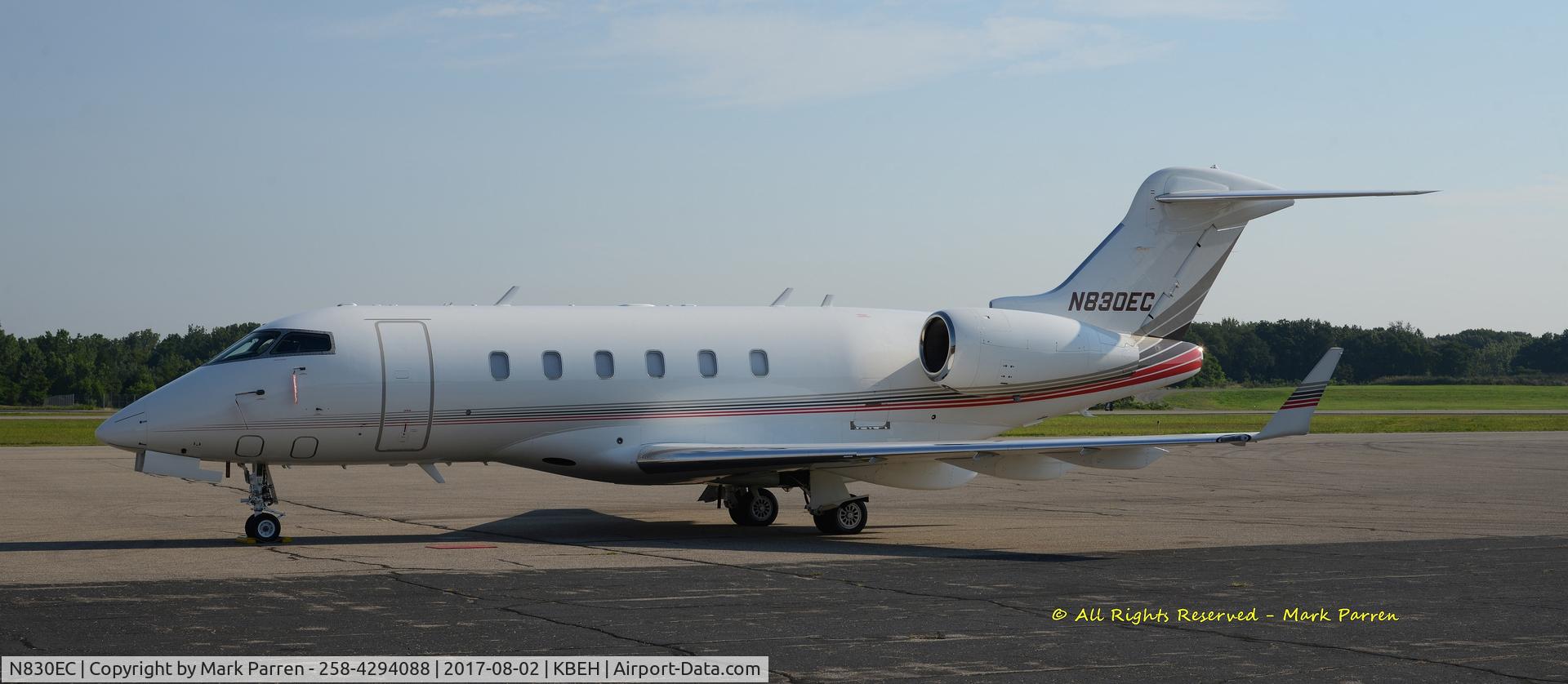N830EC, Bombardier Challenger 300 (BD-100-1A10) C/N 20300, Business stop in Benton Harbor Saint Joseph, Michigan
