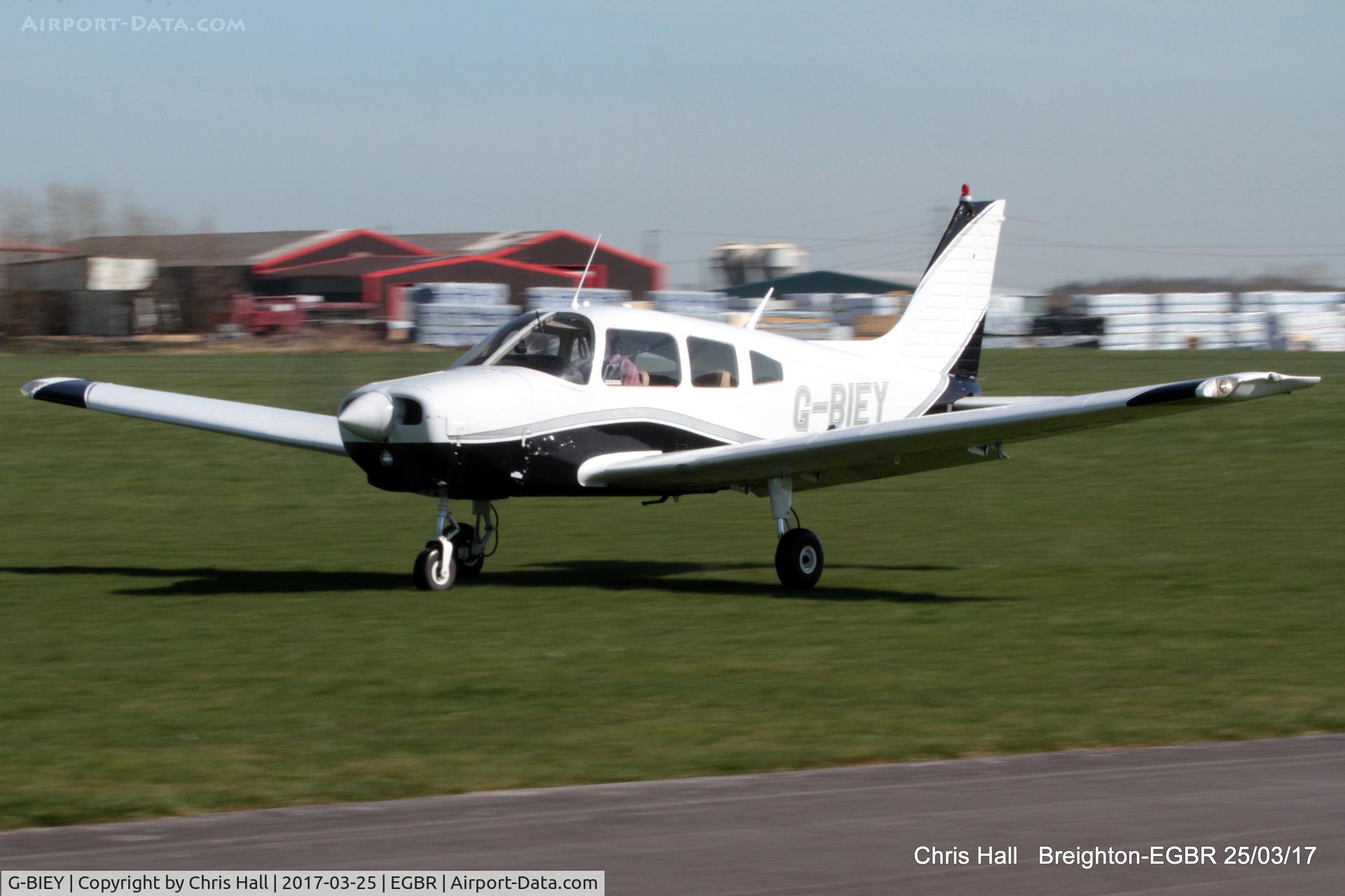 G-BIEY, 1976 Piper PA-28-151 Cherokee Warrior C/N 28-7715213, at Breighton