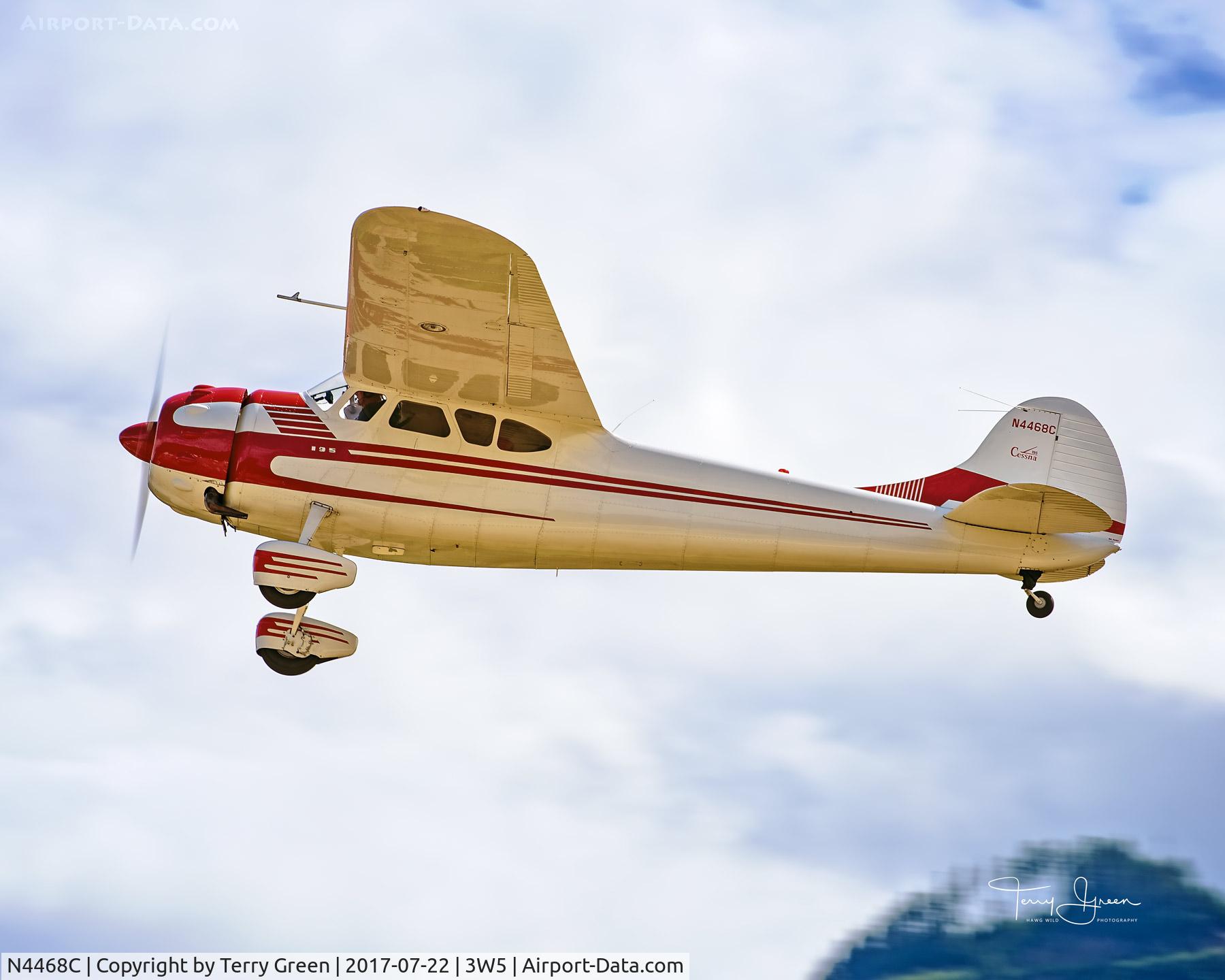 N4468C, 1953 Cessna 195 C/N 16053, 2017 North Cascades Vintage Aircraft Museum Fly-In