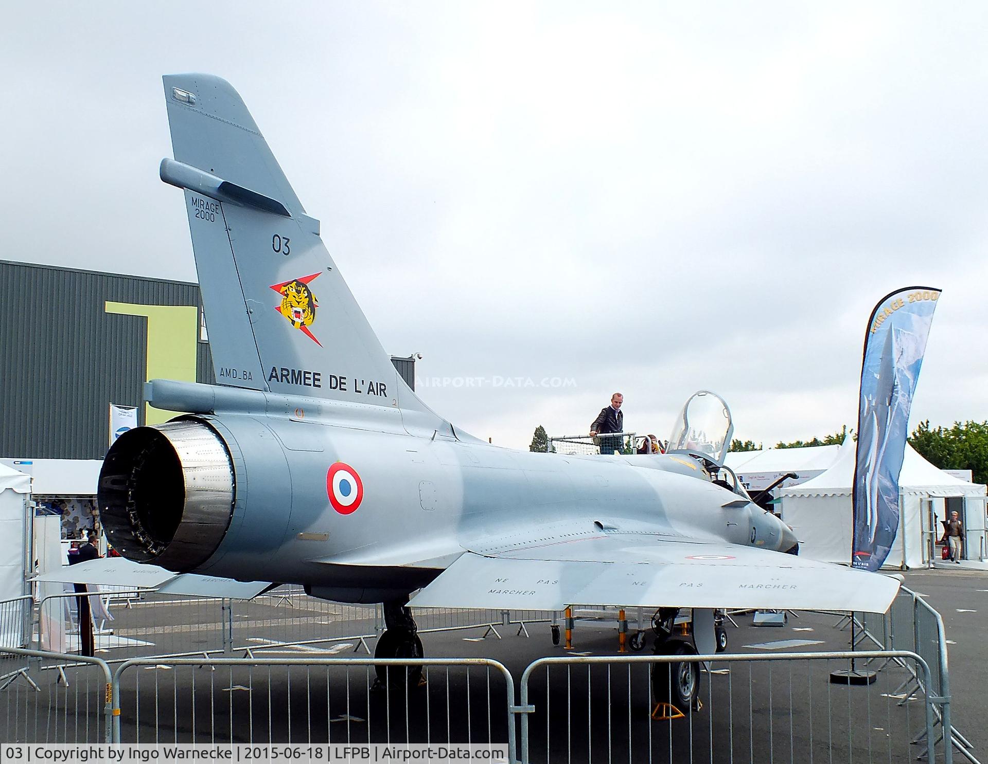 03, Dassault Mirage 2000C C/N 03, Dassault Mirage 2000C of the Armee de l'Air at the Aerosalon 2015, Paris