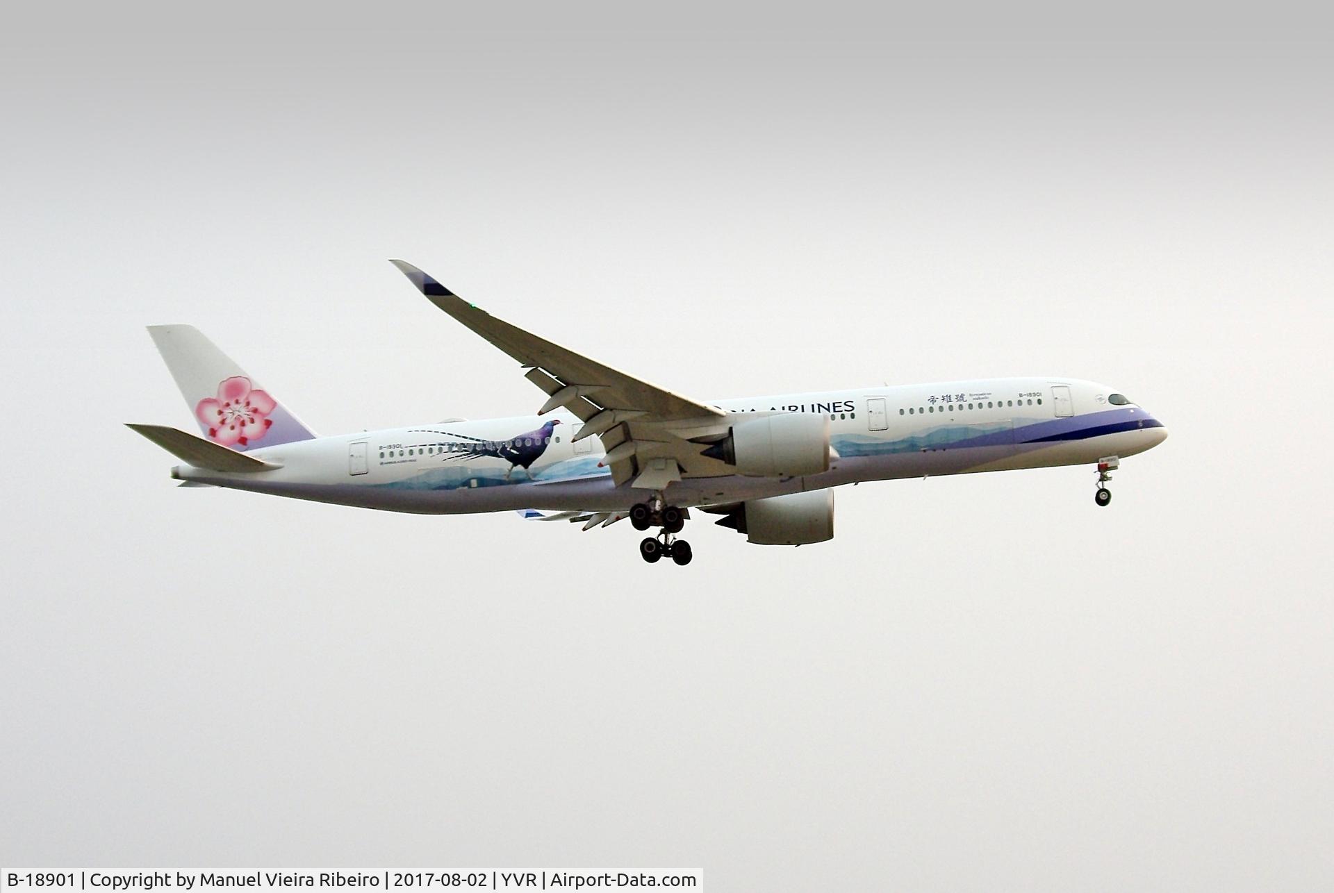 B-18901, 2016 Airbus A350-941 C/N 049, CI32 from TPE