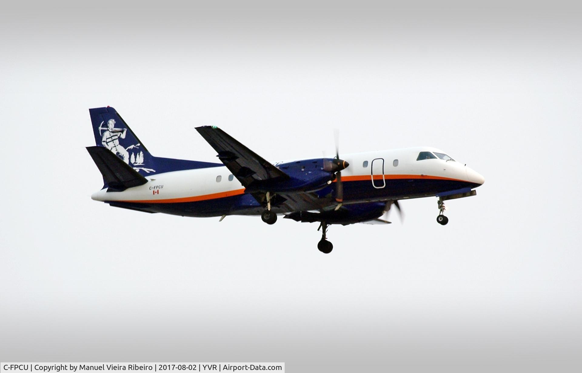 C-FPCU, 1993 Saab 340B C/N 340B-338, Arrival in YVR