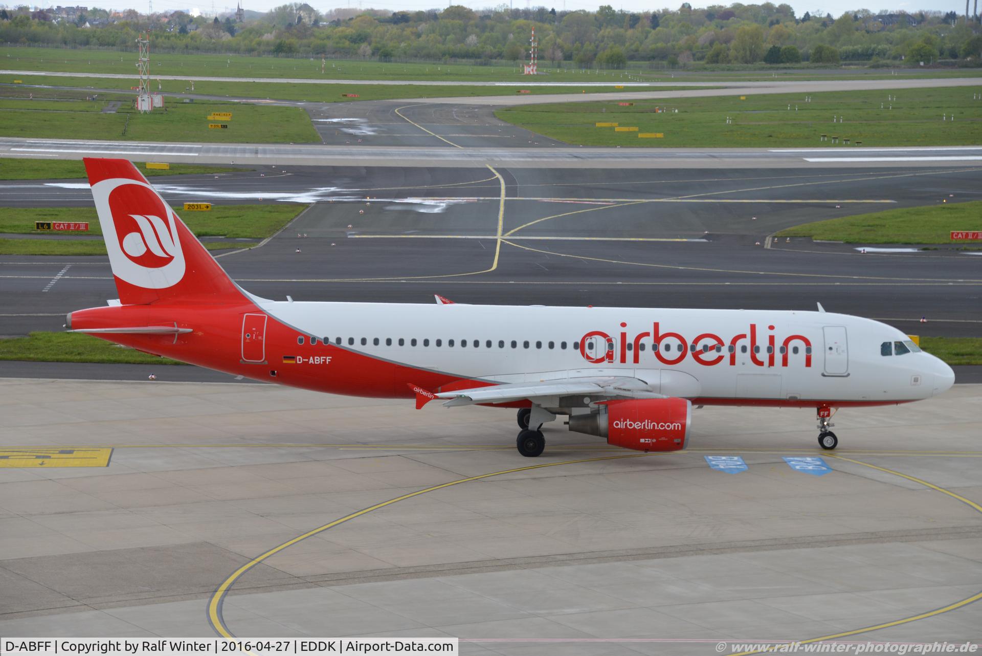 D-ABFF, 2010 Airbus A320-214 C/N 4329, Airbus A320-214 - AB BER Air Berlin - 4329 - D-ABFF - 27.04.2016 - DUS