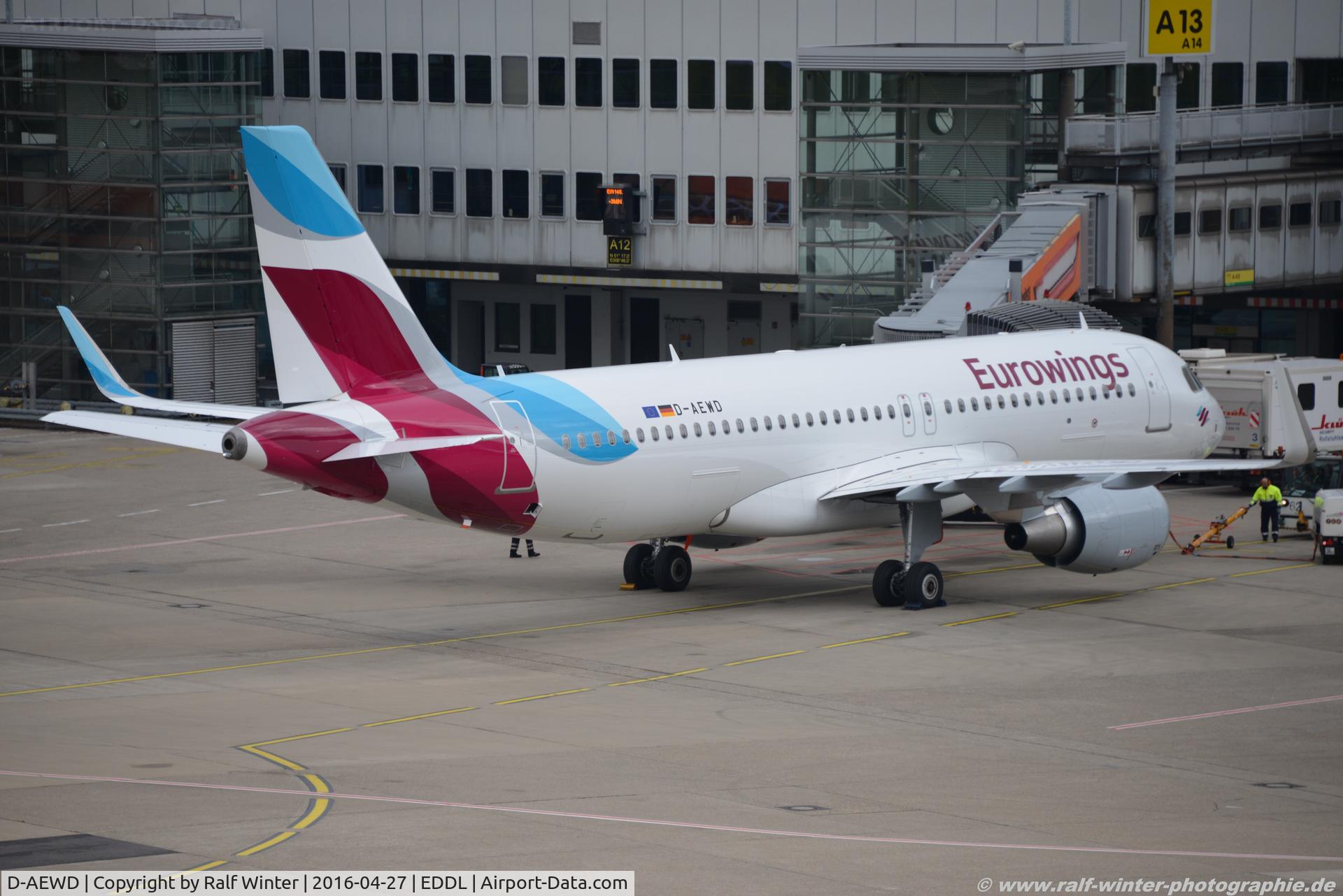 D-AEWD, 2016 Airbus A320-214 C/N 7019, Airbus A320-214(W) - EW EWG Eurowings - 7019 - D-AEWD - 27.04.2016 - DUS
