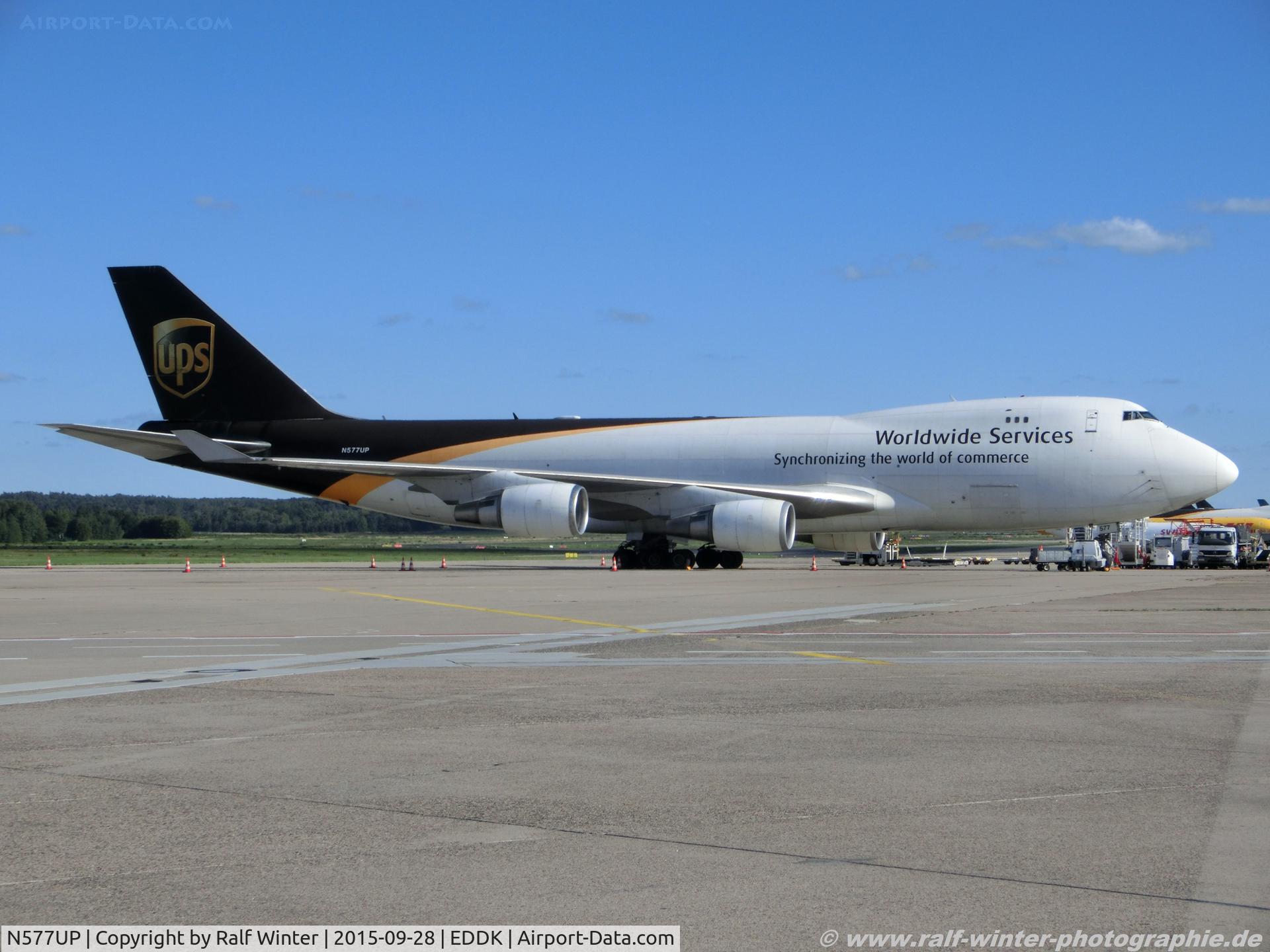 N577UP, 2009 Boeing 747-44AF C/N 35666, Boeing 747-44AF - 5X UPS United Parcel Service UPS - 35666 - N577UP - 28.09.2015 - CGN