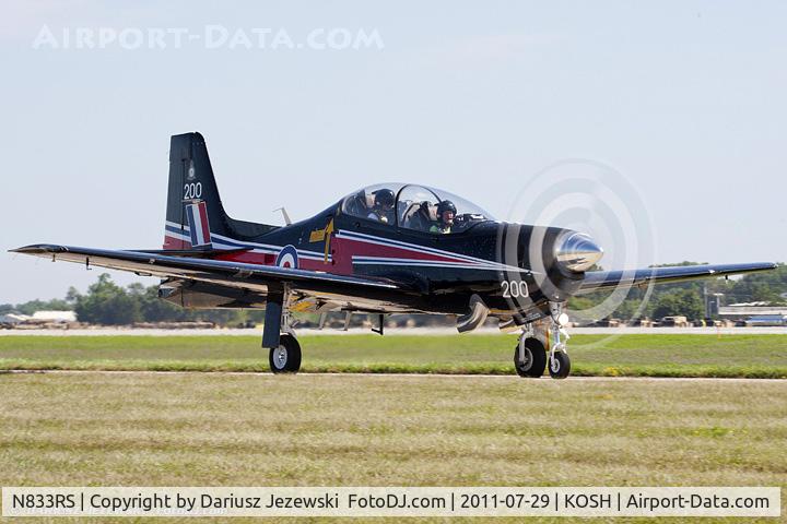 N833RS, 1989 Short S-312 Tucano T1 C/N S040/T38, Short Brothers Plc S312 Tucano T MK1 CN T25, N822RS