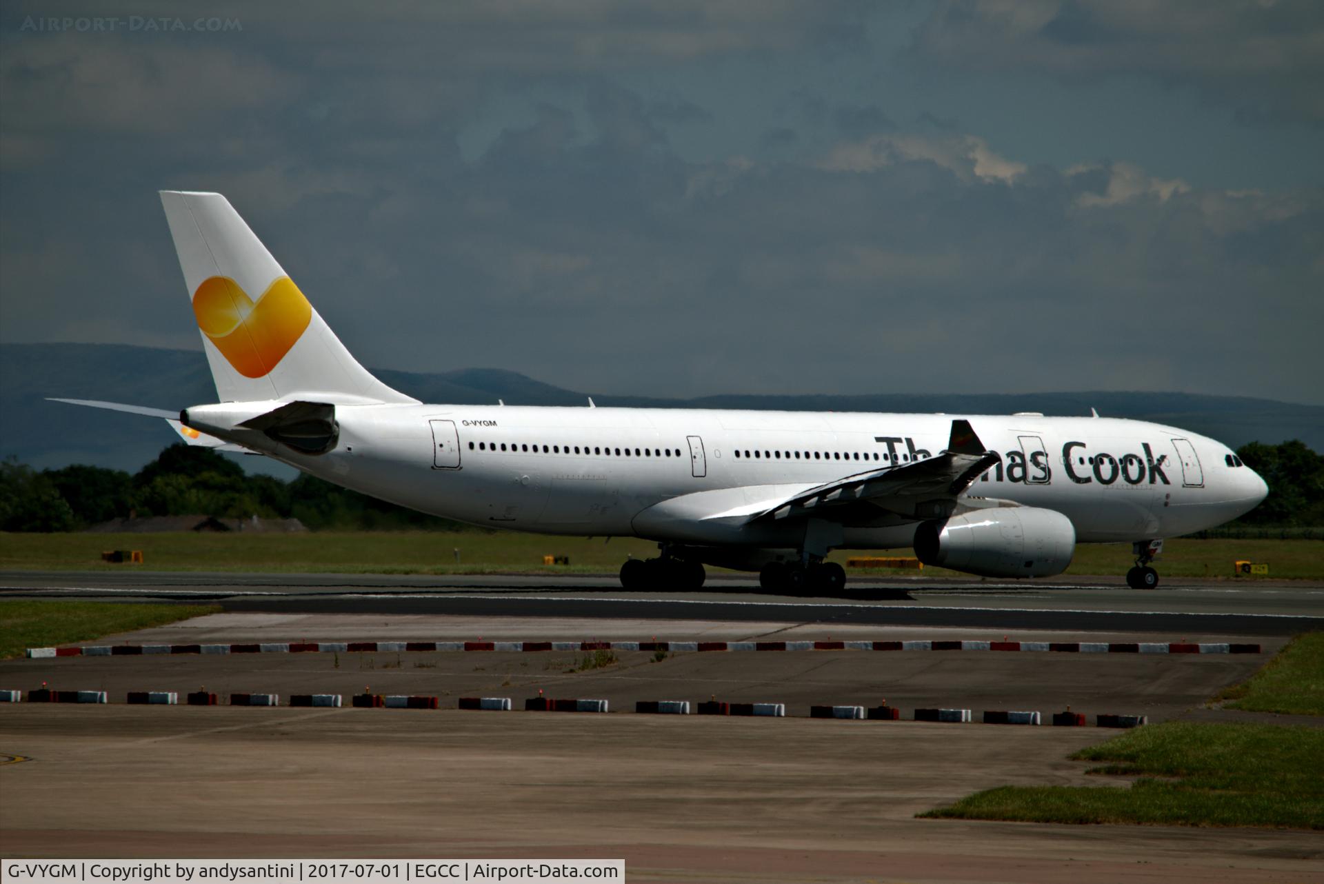 G-VYGM, 2015 Airbus A330-243 C/N 1601, crossing 23R for 23L [take off runway]