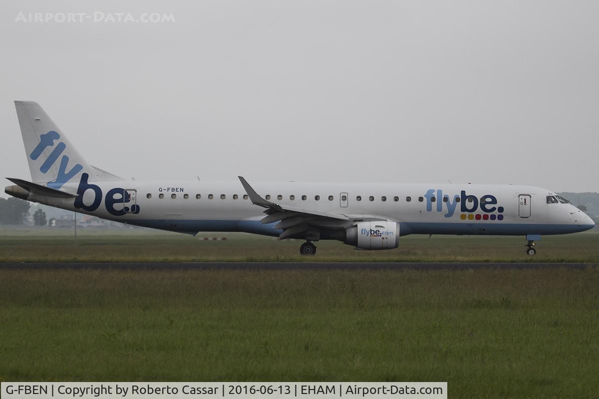G-FBEN, 2008 Embraer 195LR (ERJ-190-200LR) C/N 19000213, Schiphol