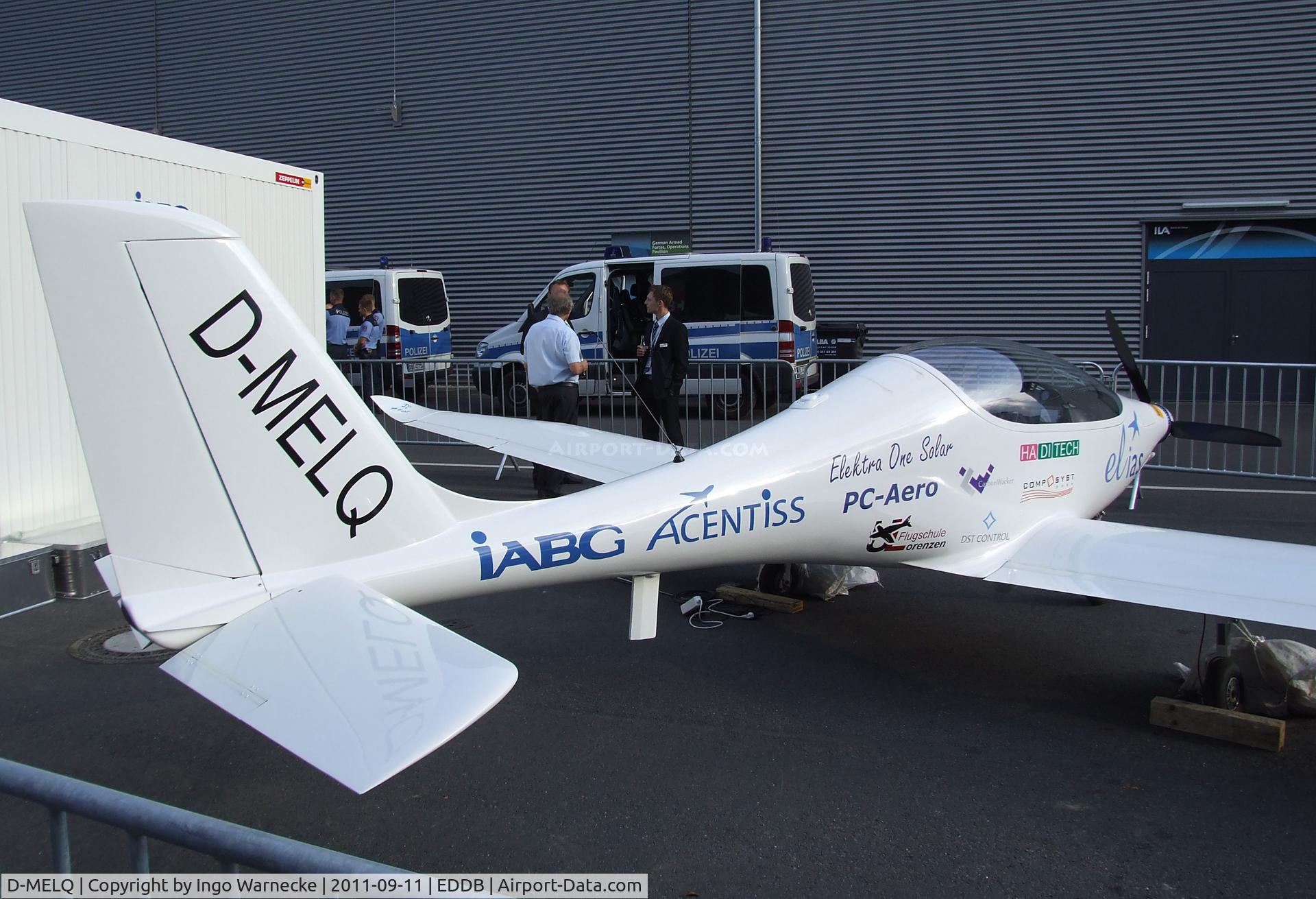 D-MELQ, 2012 PC-Aero Elektra One Solar C/N 01, PC-Aero Elektra One Solar with electric motor at the ILA 2012, Berlin