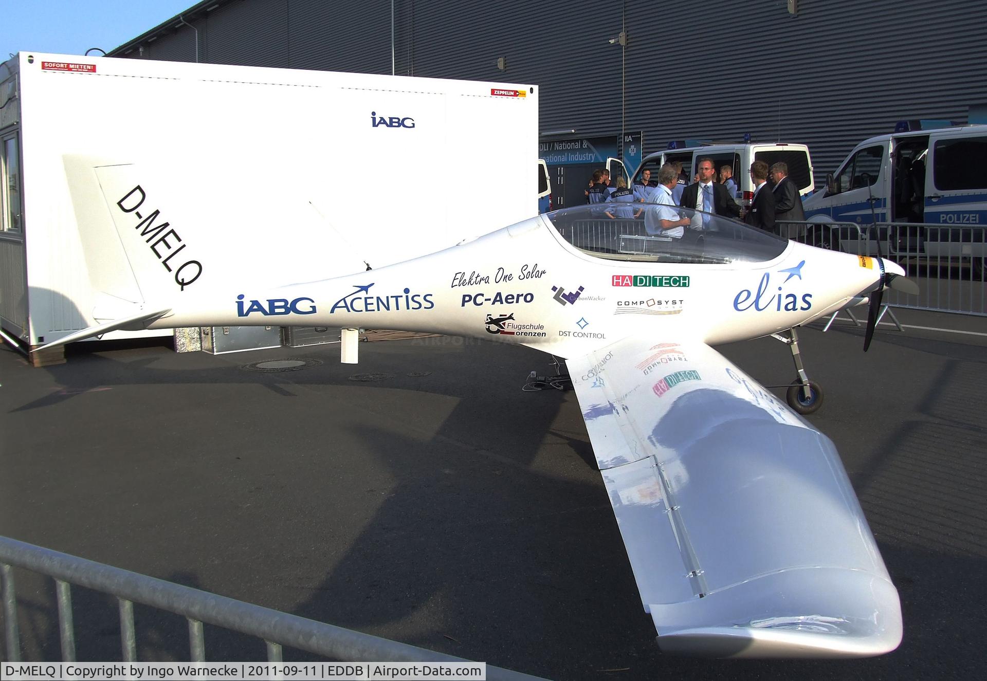 D-MELQ, 2012 PC-Aero Elektra One Solar C/N 01, PC-Aero Elektra One Solar with electric motor at the ILA 2012, Berlin