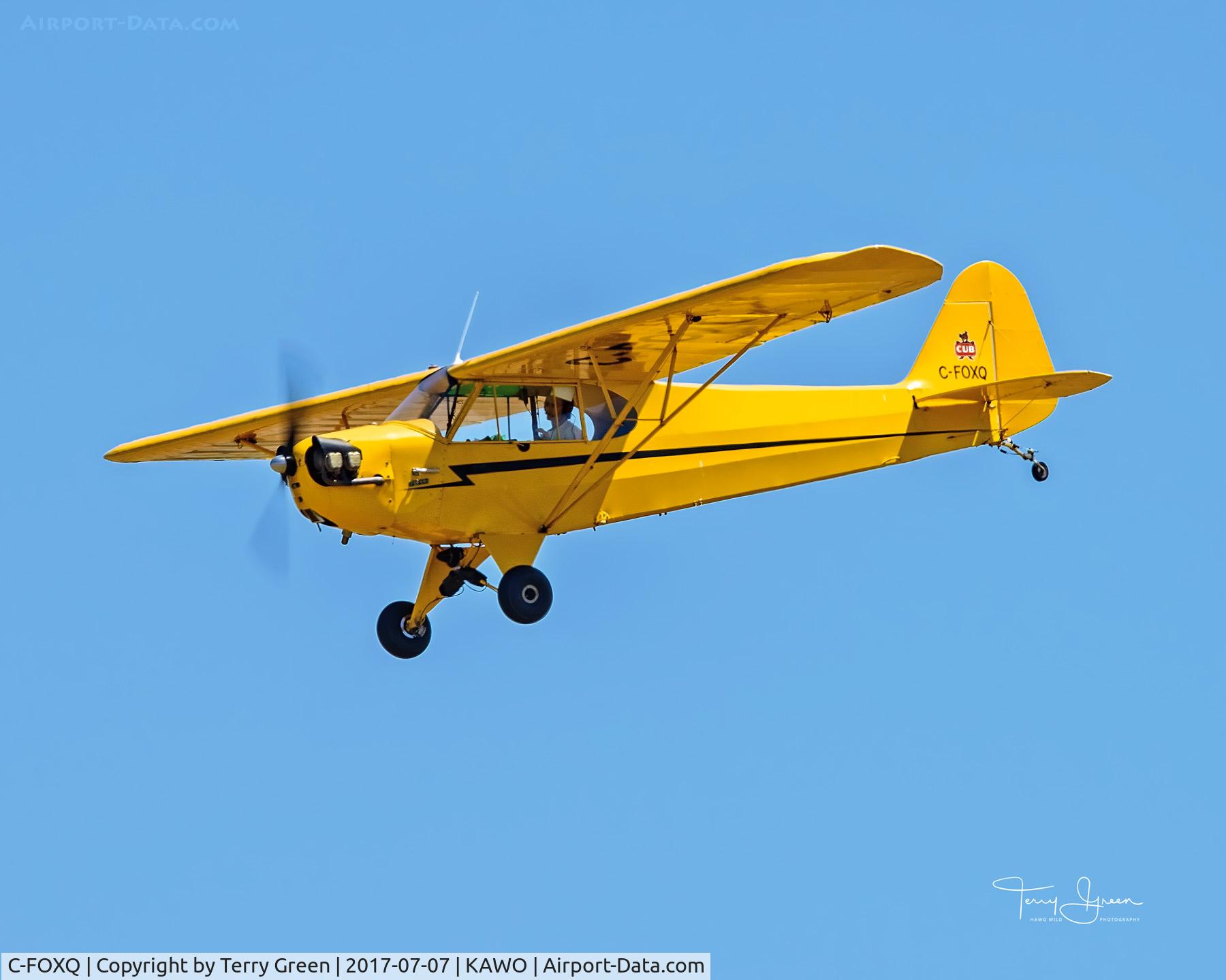 C-FOXQ, 1942 Piper J3C-65 Cub Cub C/N 8255, KAWO