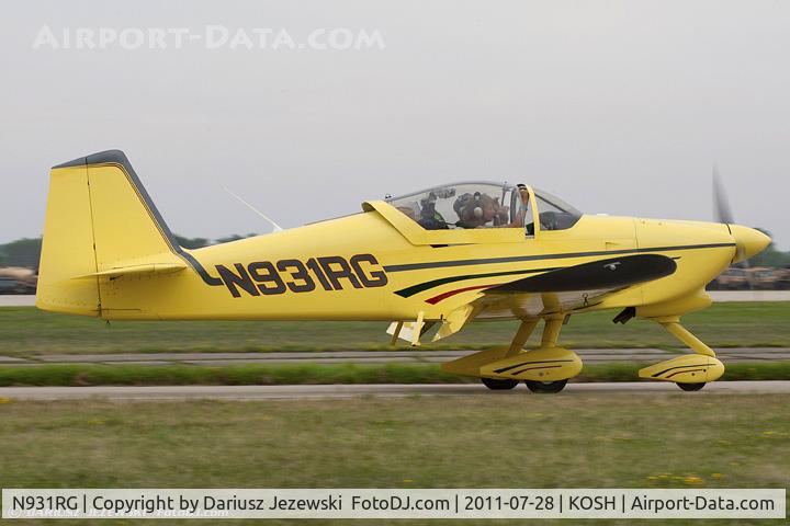 N931RG, 1995 Vans RV-6A C/N 21002, RV-6A CN 21002, N931RG
