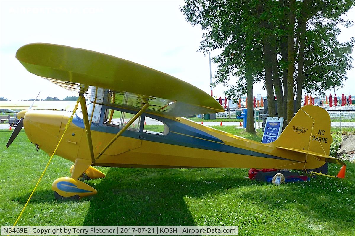 N3469E, 1947 Aeronca 11AC Chief C/N 11AC-1764, At 2017 EAA AirVenture at Oshkosh