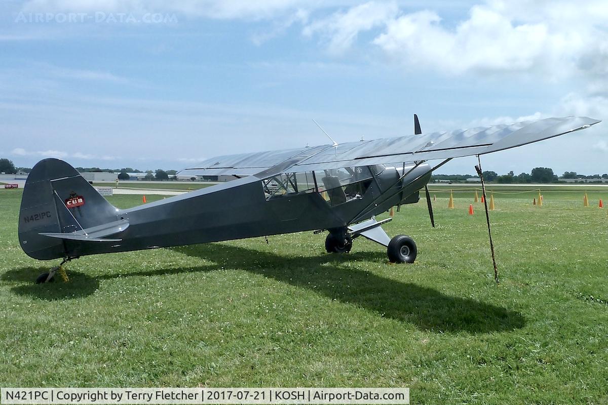 N421PC, 2016 Piper PA-18 Super Cub Replica C/N TC0901057, At 2017 EAA AirVenture at Oshkosh
