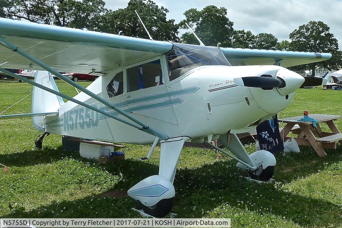 N5755D, 1956 Piper PA-22-150 Tri-Pacer C/N 22-4455, At 2017 EAA AirVenture at Oshkosh