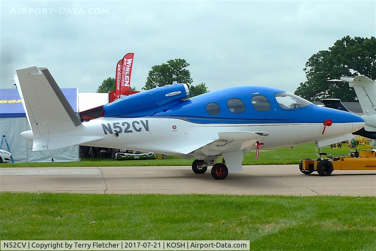 N52CV, 2017 Cirrus SF50 Vision C/N 0010, At 2017 EAA AirVenture at Oshkosh