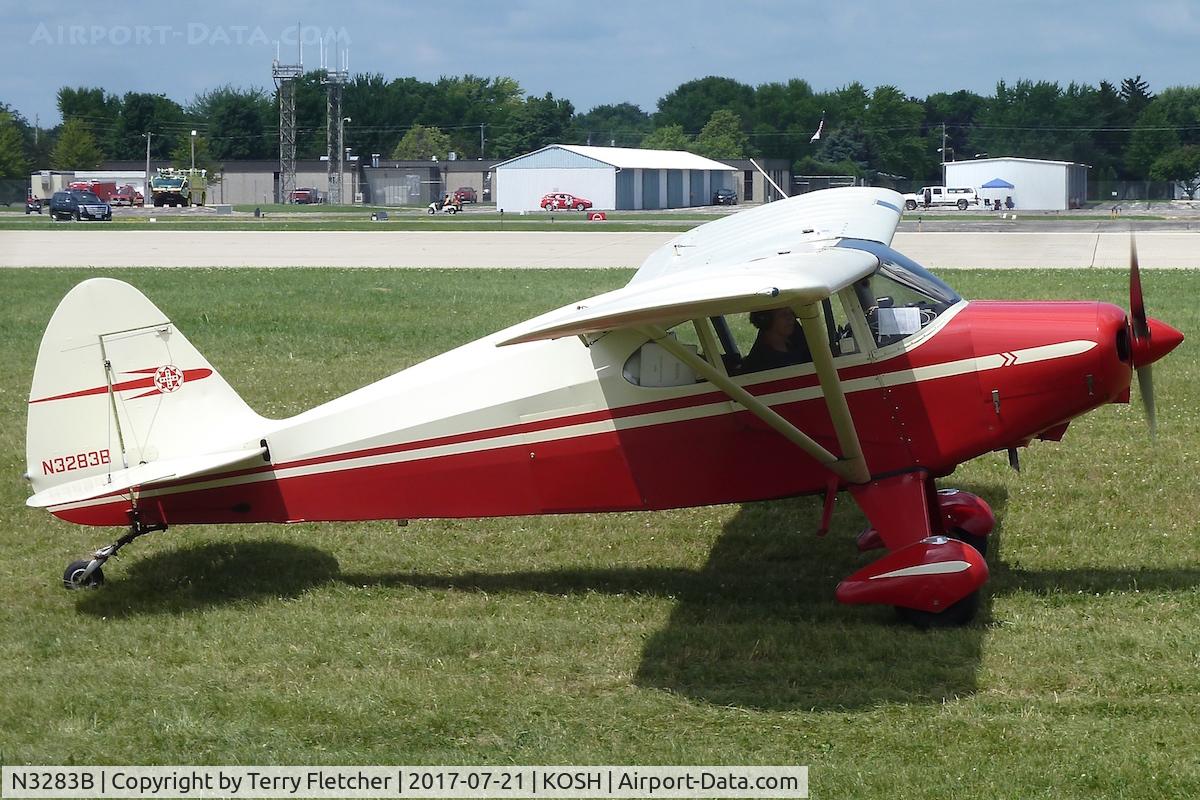 N3283B, 1954 Piper PA-20 Pacer C/N 20-1096, At 2017 EAA AirVenture at Oshkosh