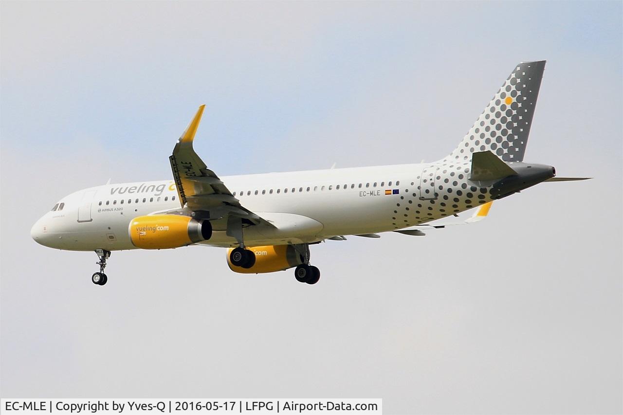 EC-MLE, 2016 Airbus A320-232 C/N 7109, Airbus A320-232(W), On final rwy 27R, Roissy Charles De Gaulle Airport (LFPG-CDG)