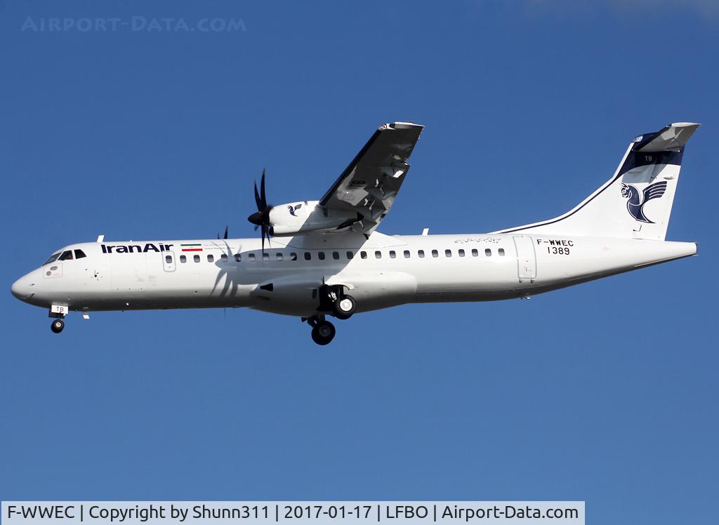 F-WWEC, 2017 ATR 72-600 (72-212A) C/N 1389, C/n 1389 - To be EP-ITB