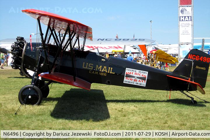 N6496, 1928 Stearman C3-B Sport Commercial C/N 207, Stearman C3-B Sport Commercial CN 207, NC6496