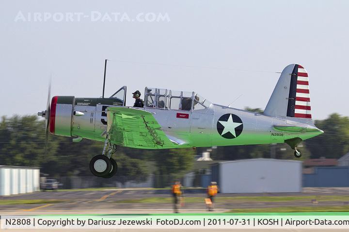 N2808, 1942 Vultee BT-13A Valiant C/N 6488, Vultee BT-13A Valiant CN AAF-41-22410A, N2808