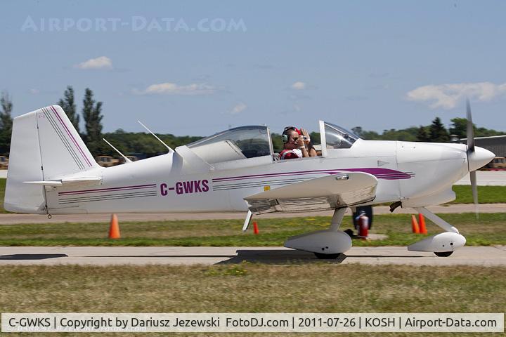 C-GWKS, 1998 Vans RV-6A C/N 60101, RV-6A CN 60101, C-GWKS