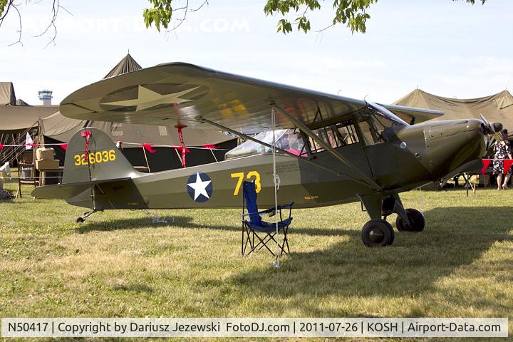N50417, 1943 Taylorcraft DCO-65 C/N L-5348, Taylorcraft DCO-65 CN L-5348, N50417