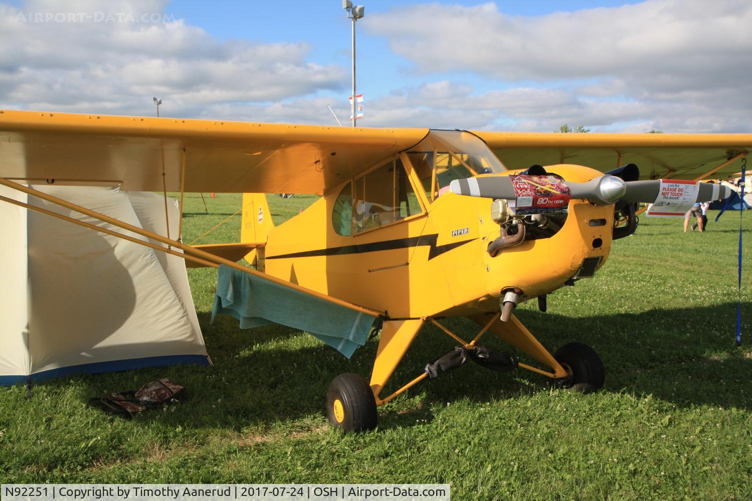 N92251, 1946 Piper J3C-65 Cub Cub C/N 16707, 1946 Piper J3C-65, c/n: 16707