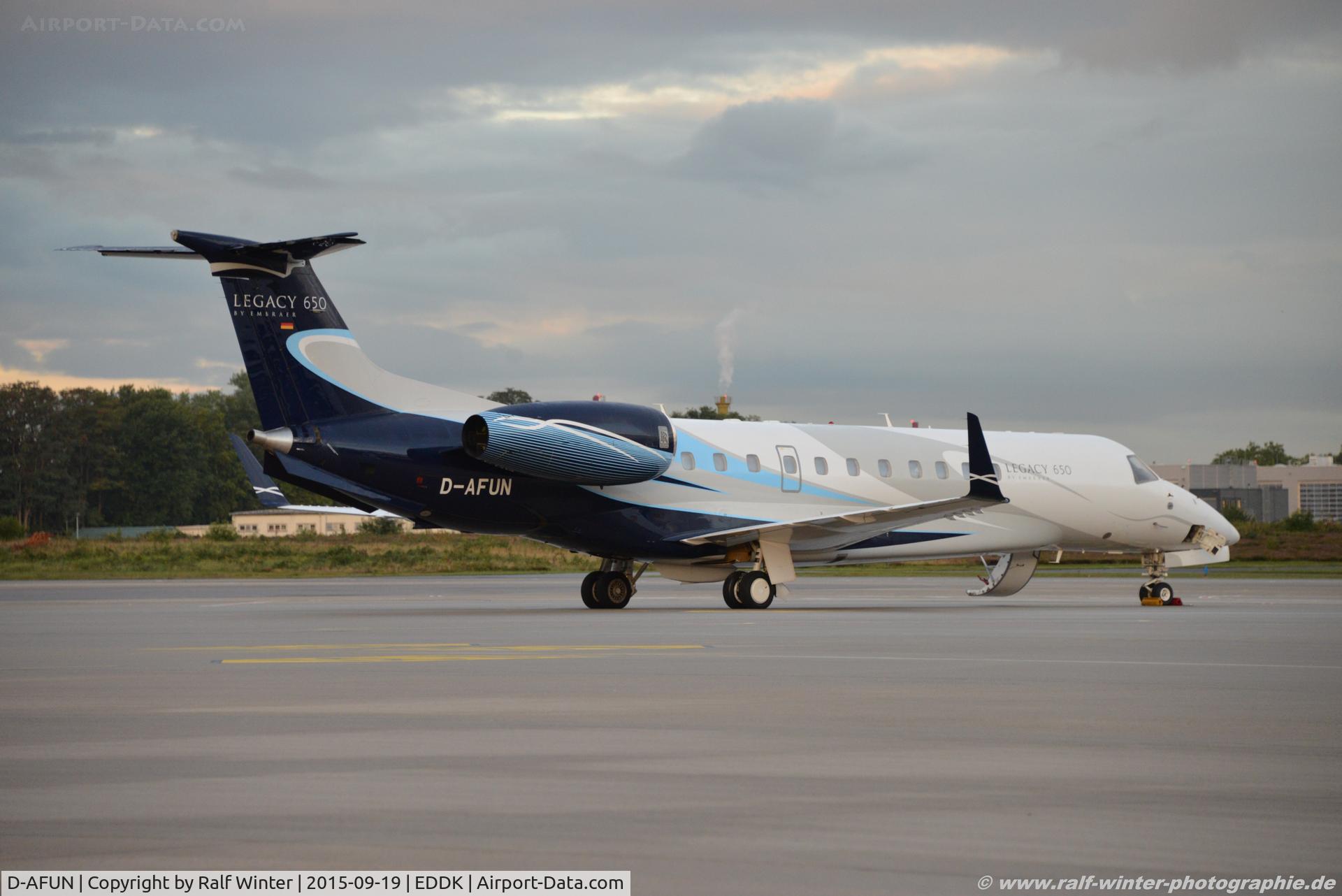 D-AFUN, 2013 Embraer EMB-135BJ Legacy 650 C/N 14501168, Embraer EMB-135BJ Legacy 650 - AHO Air Hamburg - 14501168 - D-AFUN - 19.09.2015 - CGN