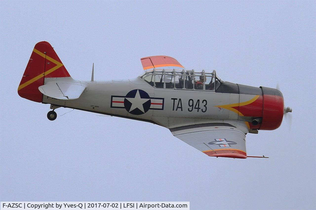 F-AZSC, North American AT-6D Texan C/N 88-15943 (41-34672), North American AT-6D Texan, On display, St Dizier-Robinson Air Base 113 (LFSI) Open day 2017