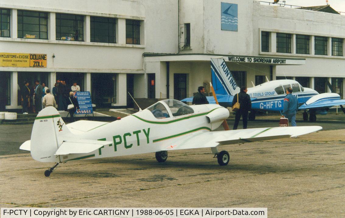 F-PCTY, 1987 Nicollier HN-433 Menestrel C/N 67, First flight to UK.