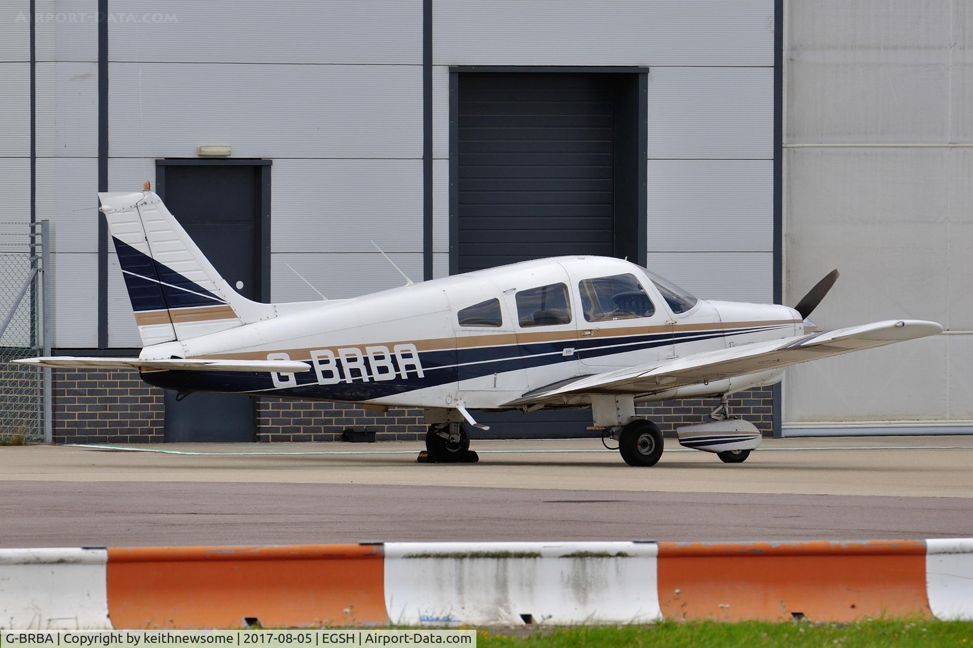 G-BRBA, 1979 Piper PA-28-161 Cherokee Warrior II C/N 28-7916109, Resting at Norwich.