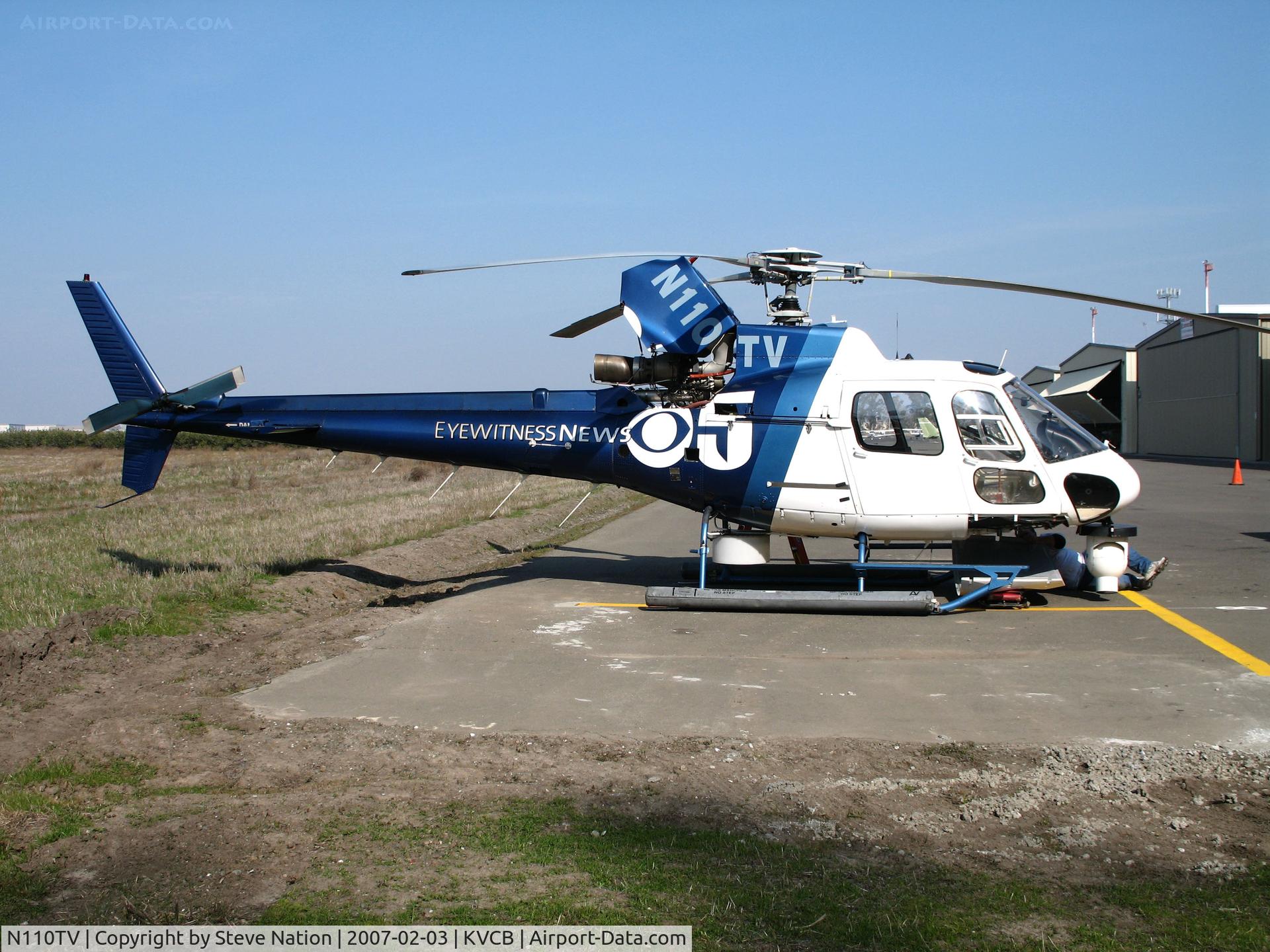 N110TV, 1988 Aerospatiale AS-350BA Ecureuil C/N 2065, Eyewitness News 5, San Francisco, CA 1988 Aerospatiale AS-350B Ecureuil down for 