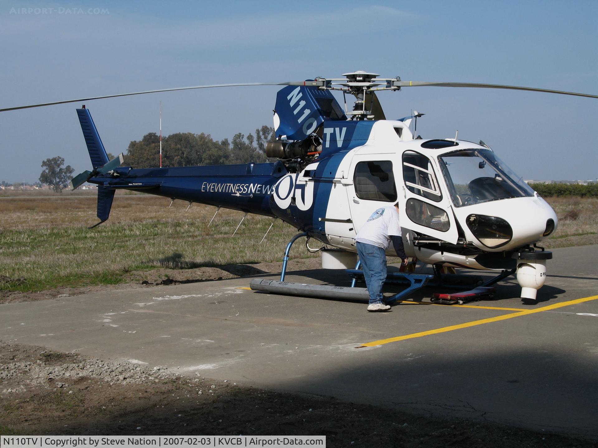 N110TV, 1988 Aerospatiale AS-350BA Ecureuil C/N 2065, Eyewitness News 5, San Francisco, CA 1988 Aerospatiale AS-350B Ecureuil down for 