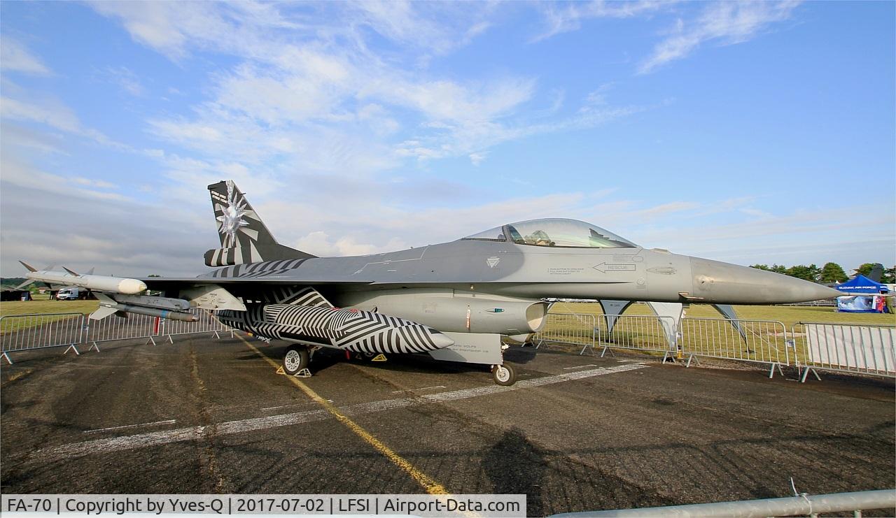 FA-70, SABCA F-16AM Fighting Falcon C/N 6H-70, SABCA F-16AM Fighting Falcon, Static display, St Dizier-Robinson Air Base 113 (LFSI) Open day 2017