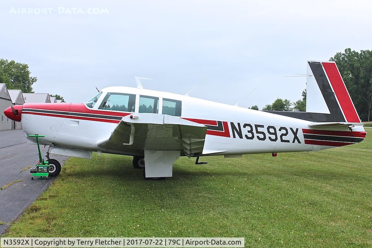 N3592X, 1968 Mooney M-20G Statesman C/N 680161, At Brennand Airport , Wisconsin