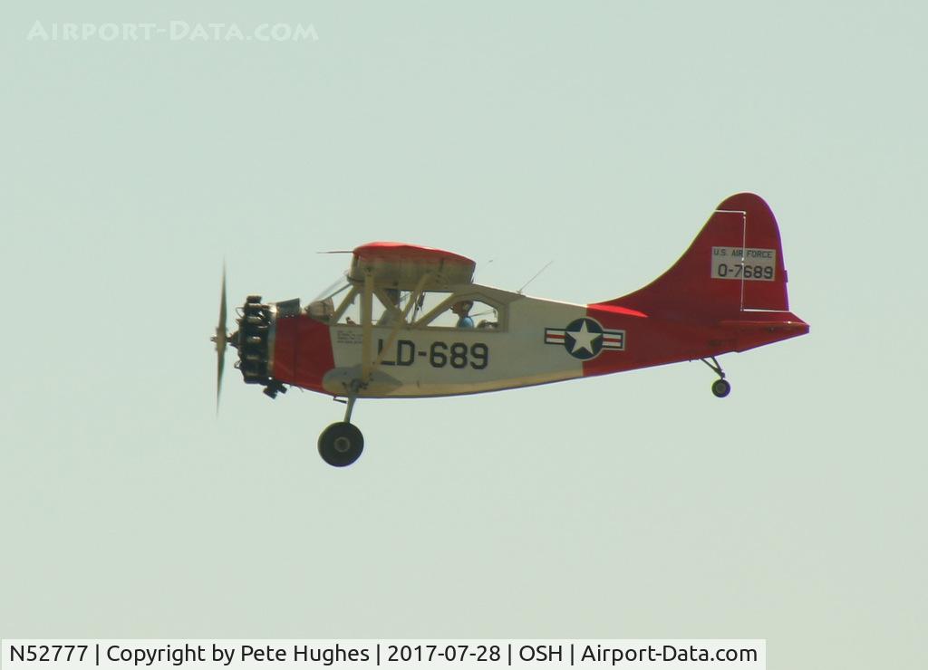 N52777, 1943 Stinson L-5 Sentinel C/N 7689, N52777 L-5 arriving at Oshkosh