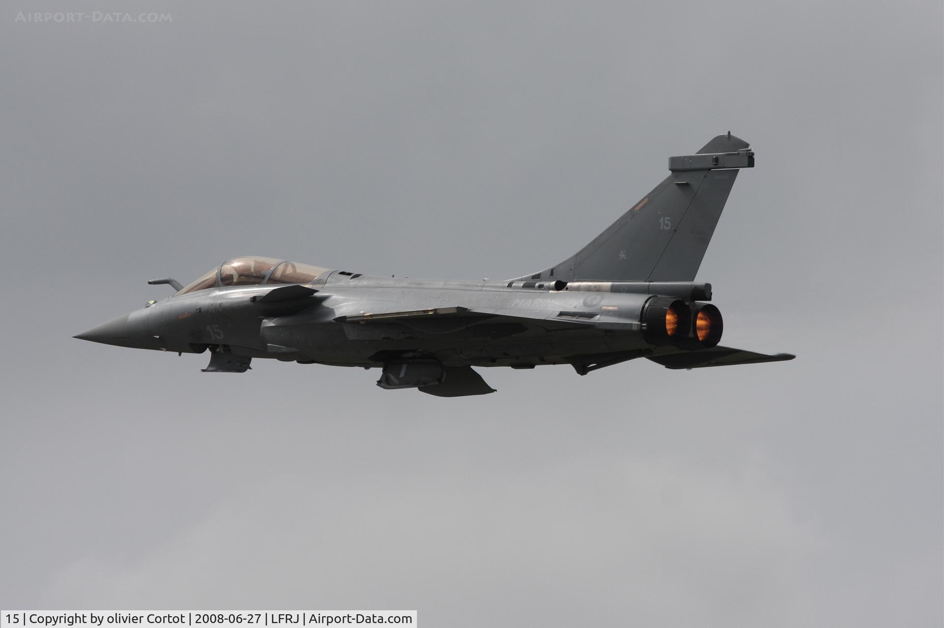 15, Dassault Rafale M C/N 15, taking off during the tiger meet 2008