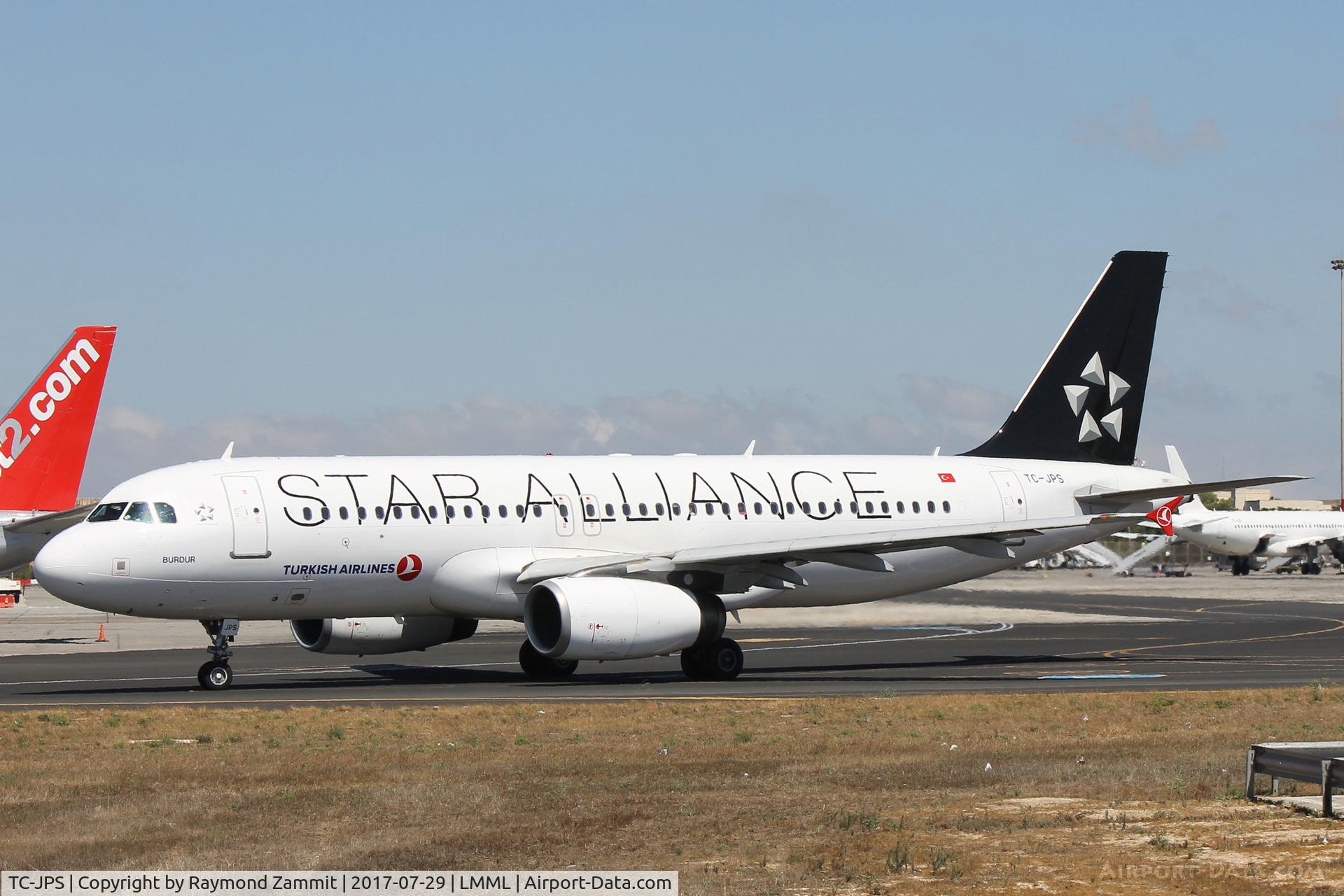 TC-JPS, 2008 Airbus A320-232 C/N 3718, A320 TC-JPS of Turkish Airlines wearing the Star Alliance livery.