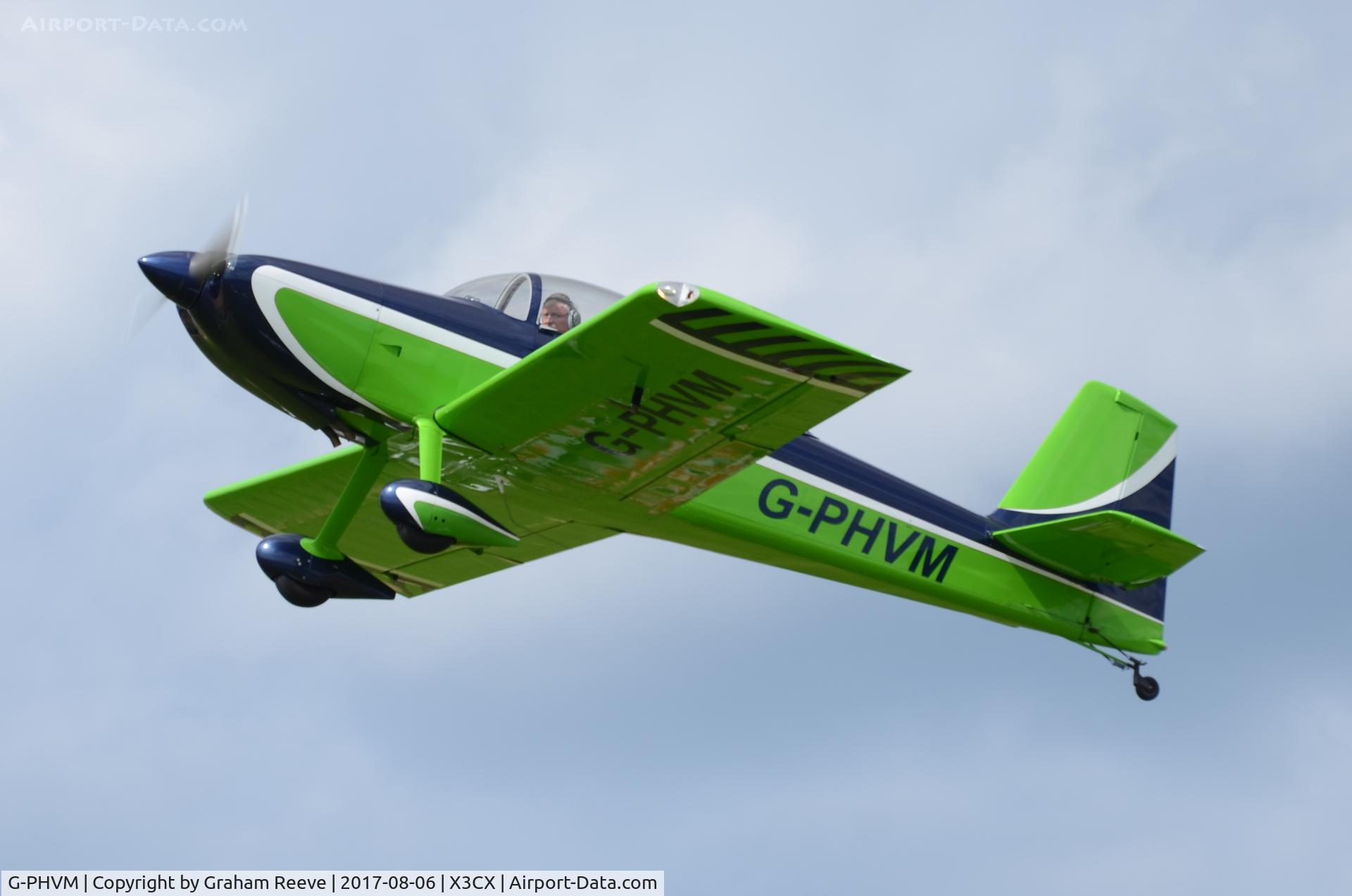 G-PHVM, 2009 Vans RV-8 C/N PFA 303-14609, Departing from Northrepps.
