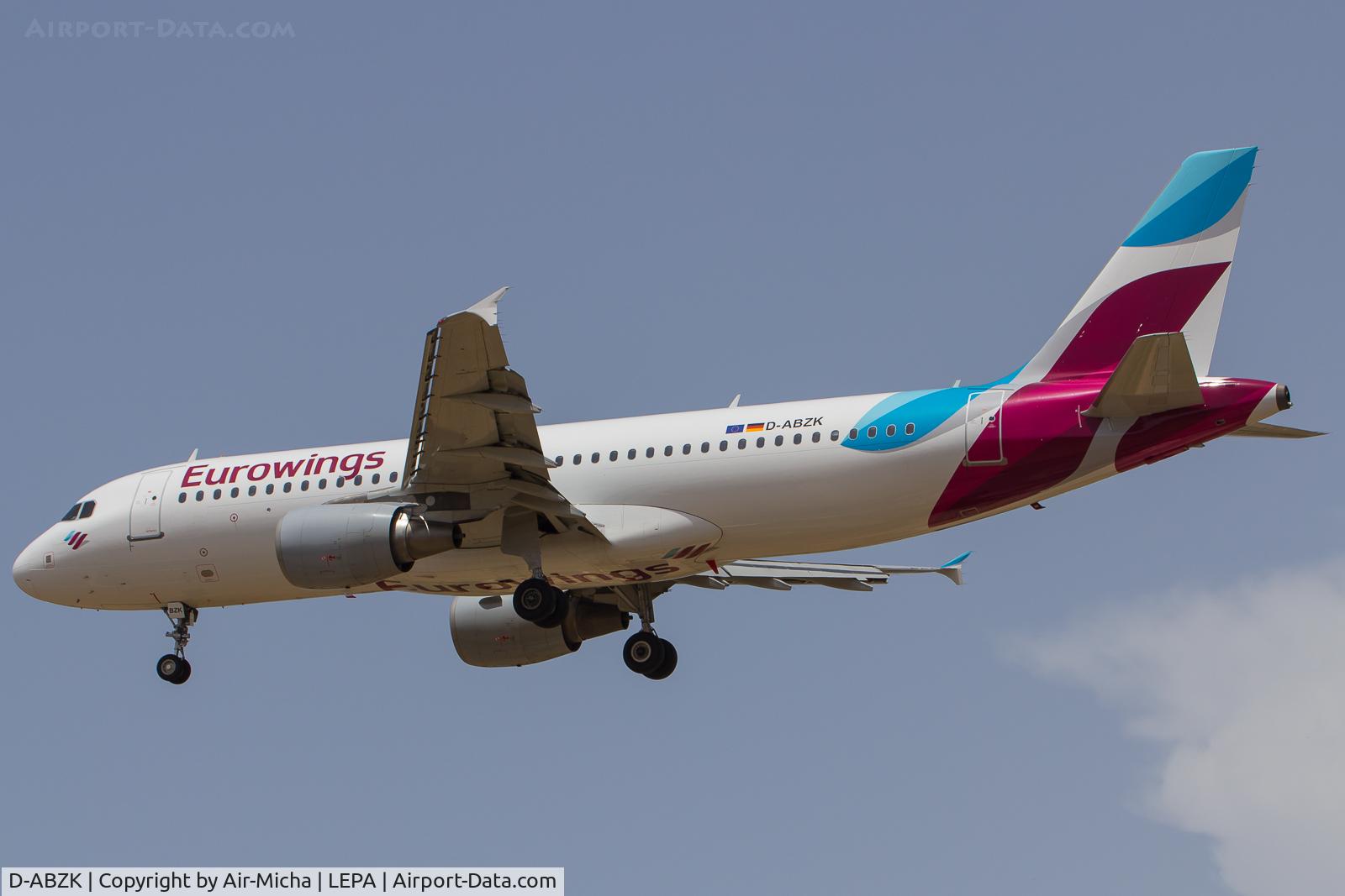 D-ABZK, 2007 Airbus A320-216 C/N 3213, Eurowings