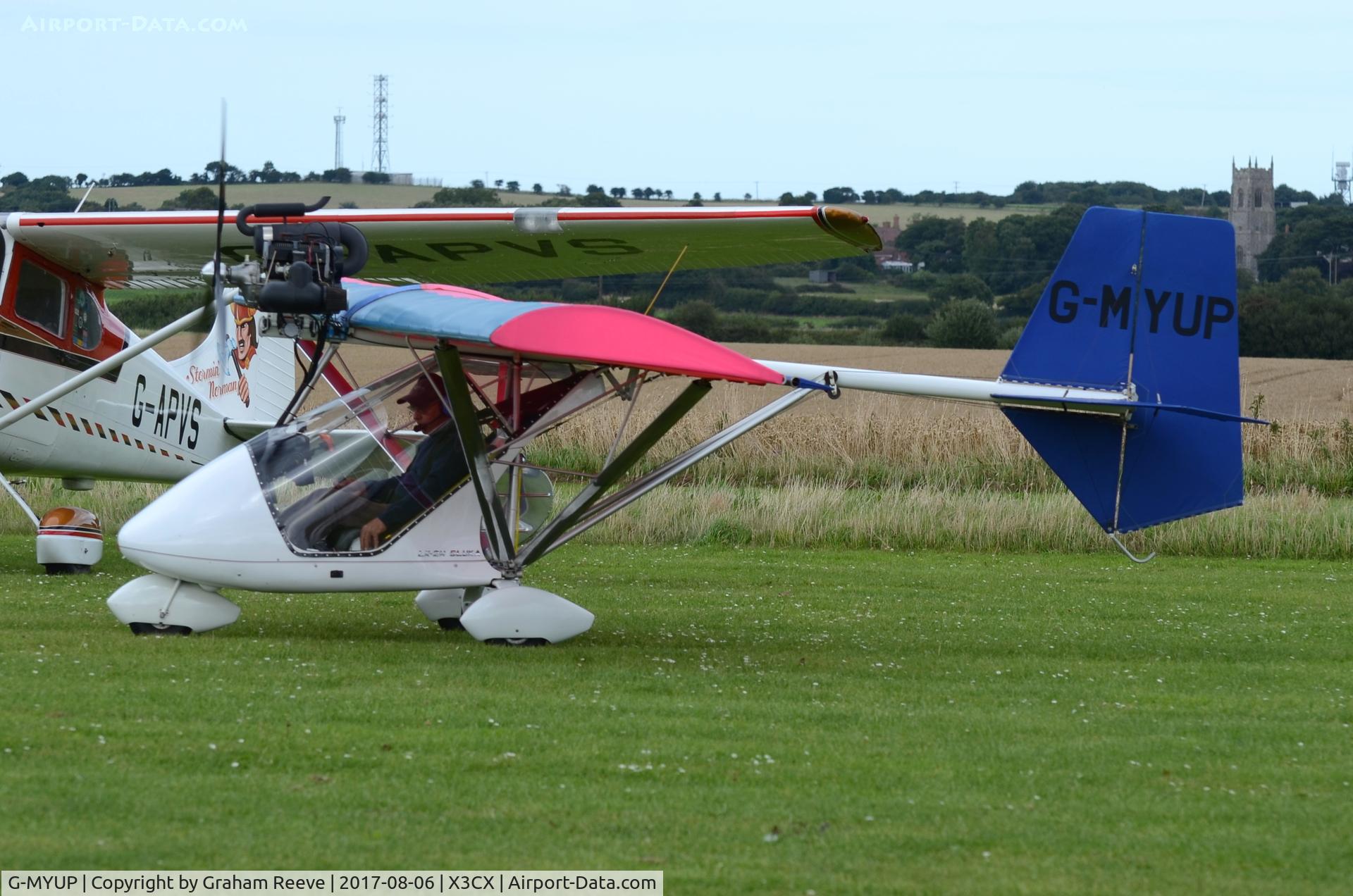 G-MYUP, 1995 Letov LK-2M Sluka C/N PFA 263-12785, Departing from Northrepps.