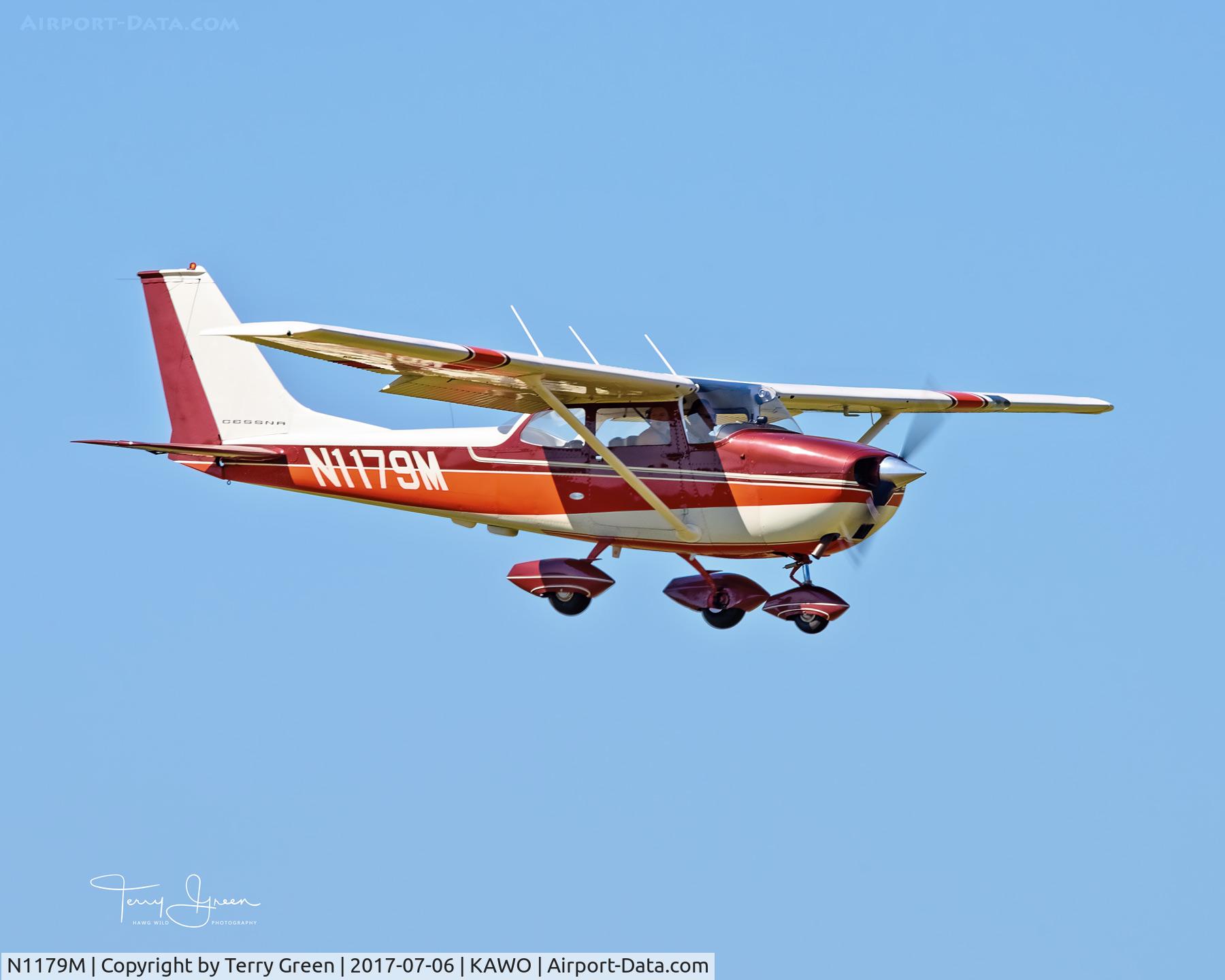 N1179M, 1969 Cessna 172K Skyhawk C/N 17258679, KAWO