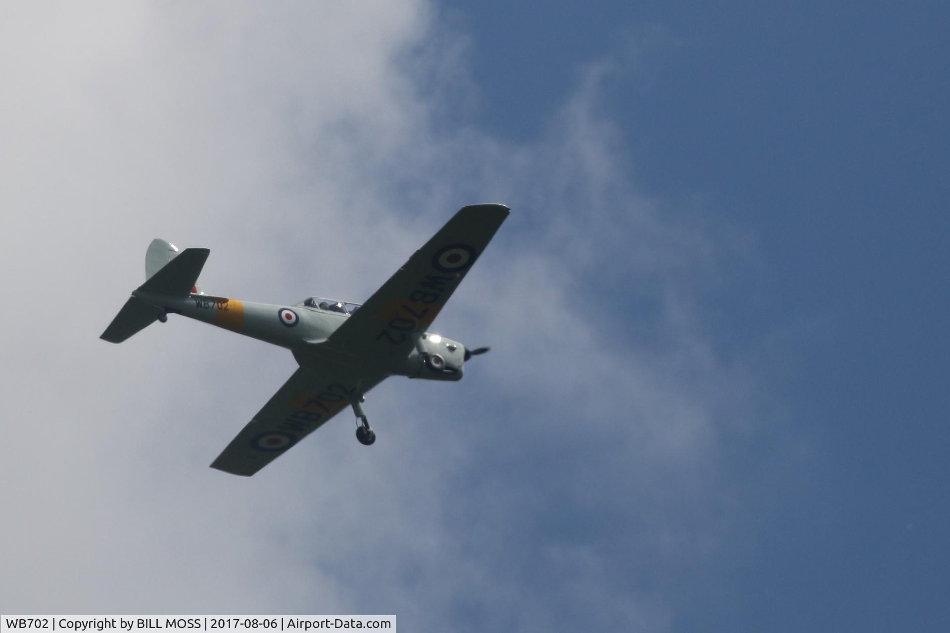 WB702, 1950 De Havilland DHC-1 Chipmunk T.10 C/N C1/0150, FLEW OVER BILLERICAY ESSEX 6 AUG