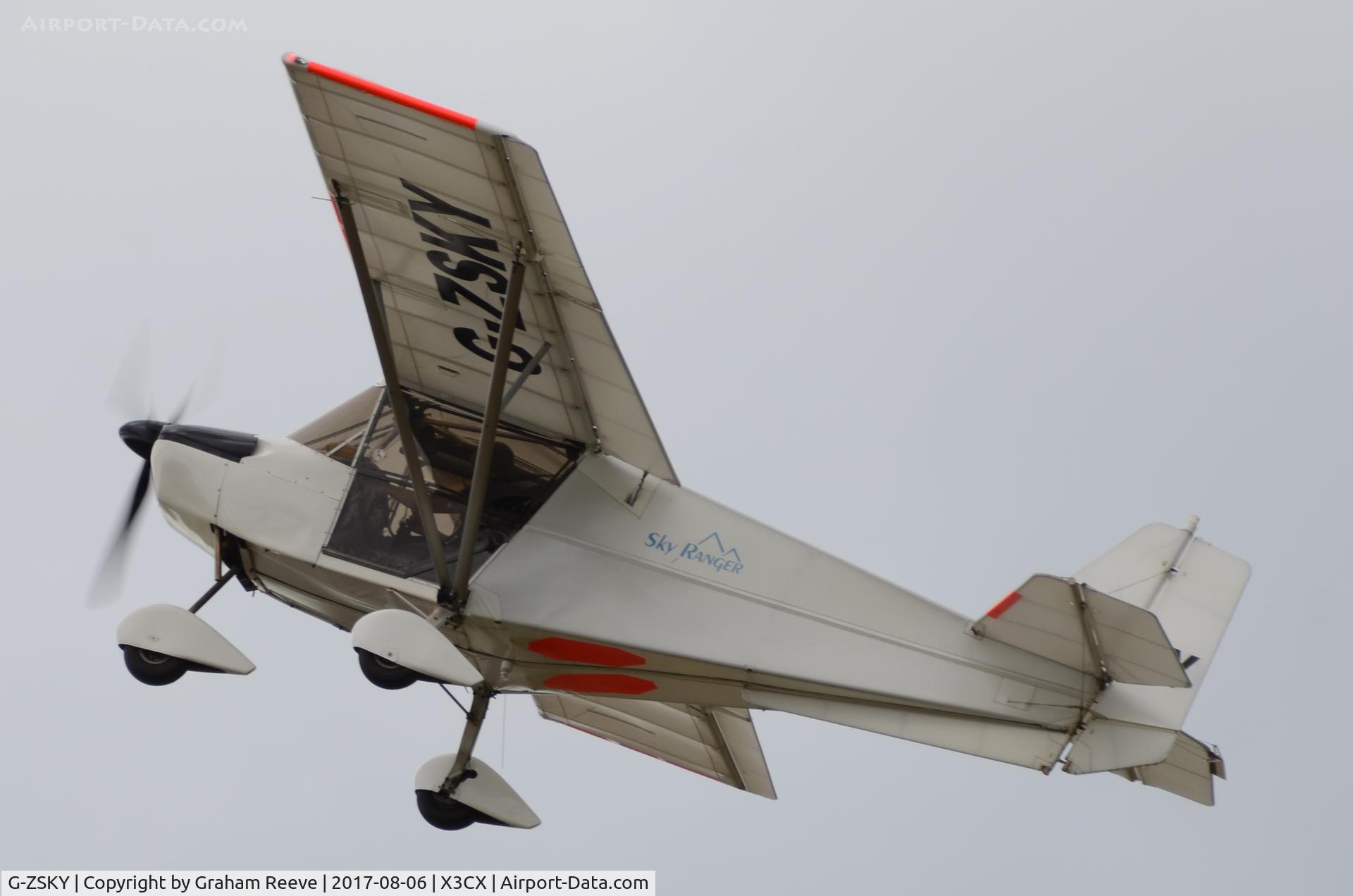 G-ZSKY, 2007 Skyranger Swift 912S(1) C/N BMAA/HB/543, Departing from Northrepps.