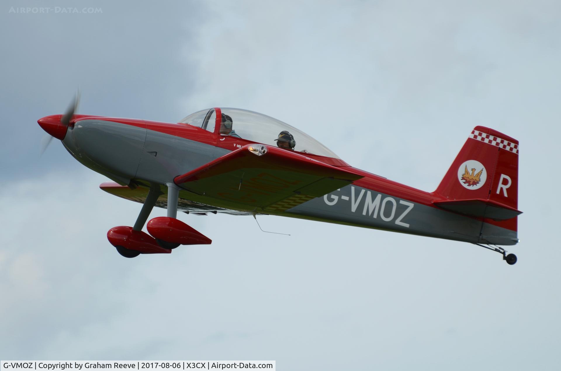 G-VMOZ, 2014 Vans RV-8 C/N LAA 303-15029, Departing from Northrepps.
