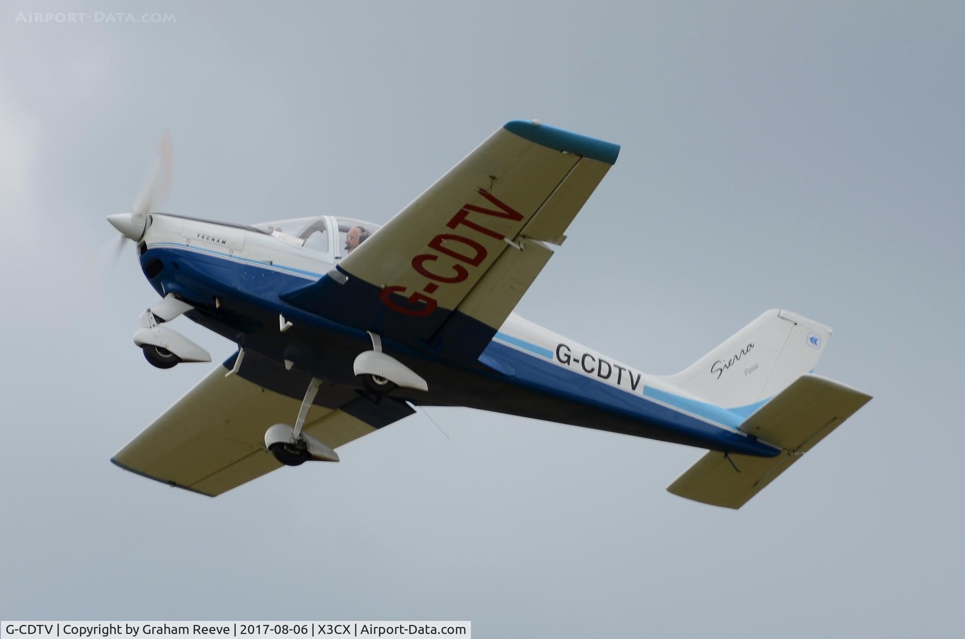 G-CDTV, 2007 Tecnam P-2002EA Sierra C/N PFA 333-14501, Departing from Northrepps.