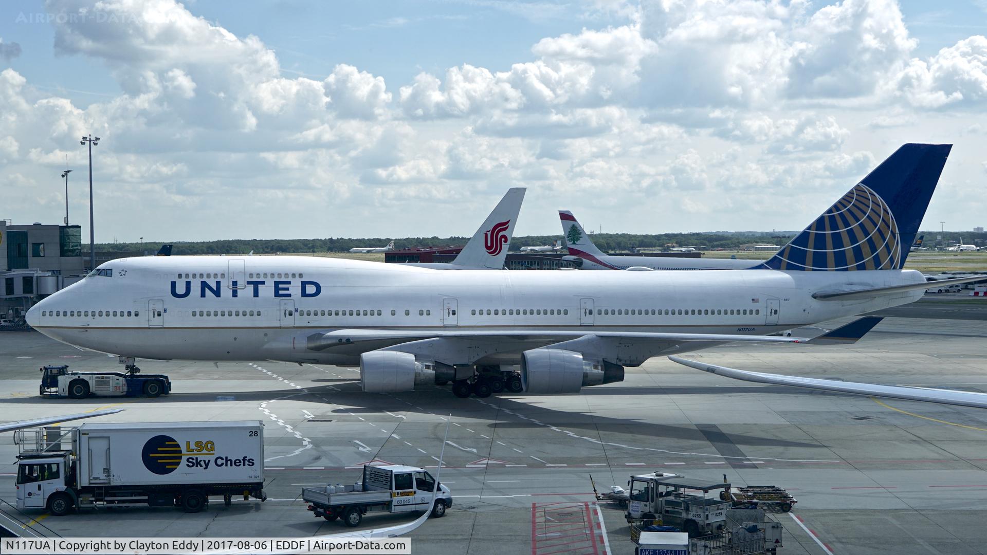 N117UA, 1999 Boeing 747-422 C/N 28810, Frankfurt airport. 2017.
